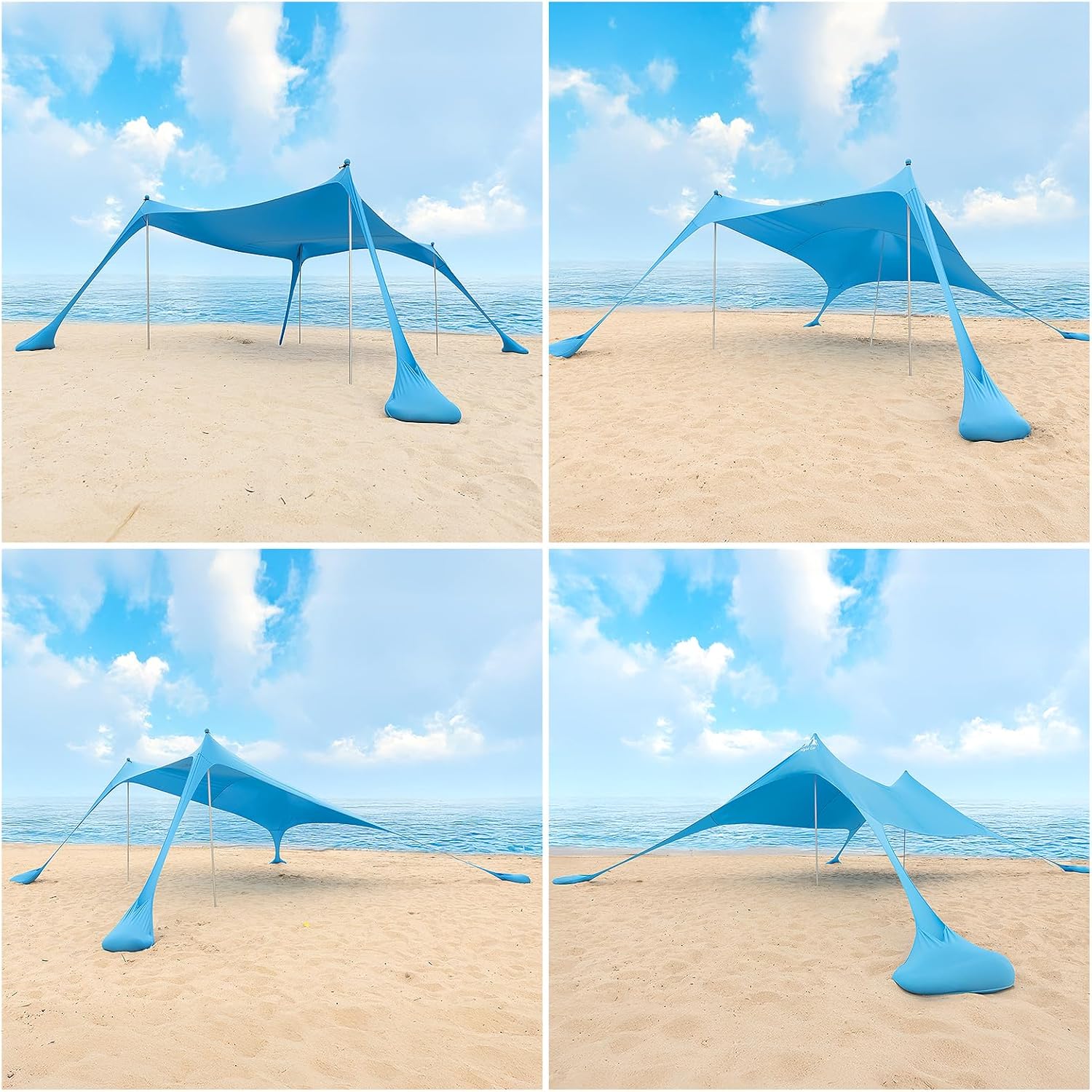 Thumbnail 4 de Night Cat Tenda da Spiaggia Lycra con Protezione UV UPF50+ e Ancoraggi a Sacco di Sabbia – 3x2,8 m, Portatile