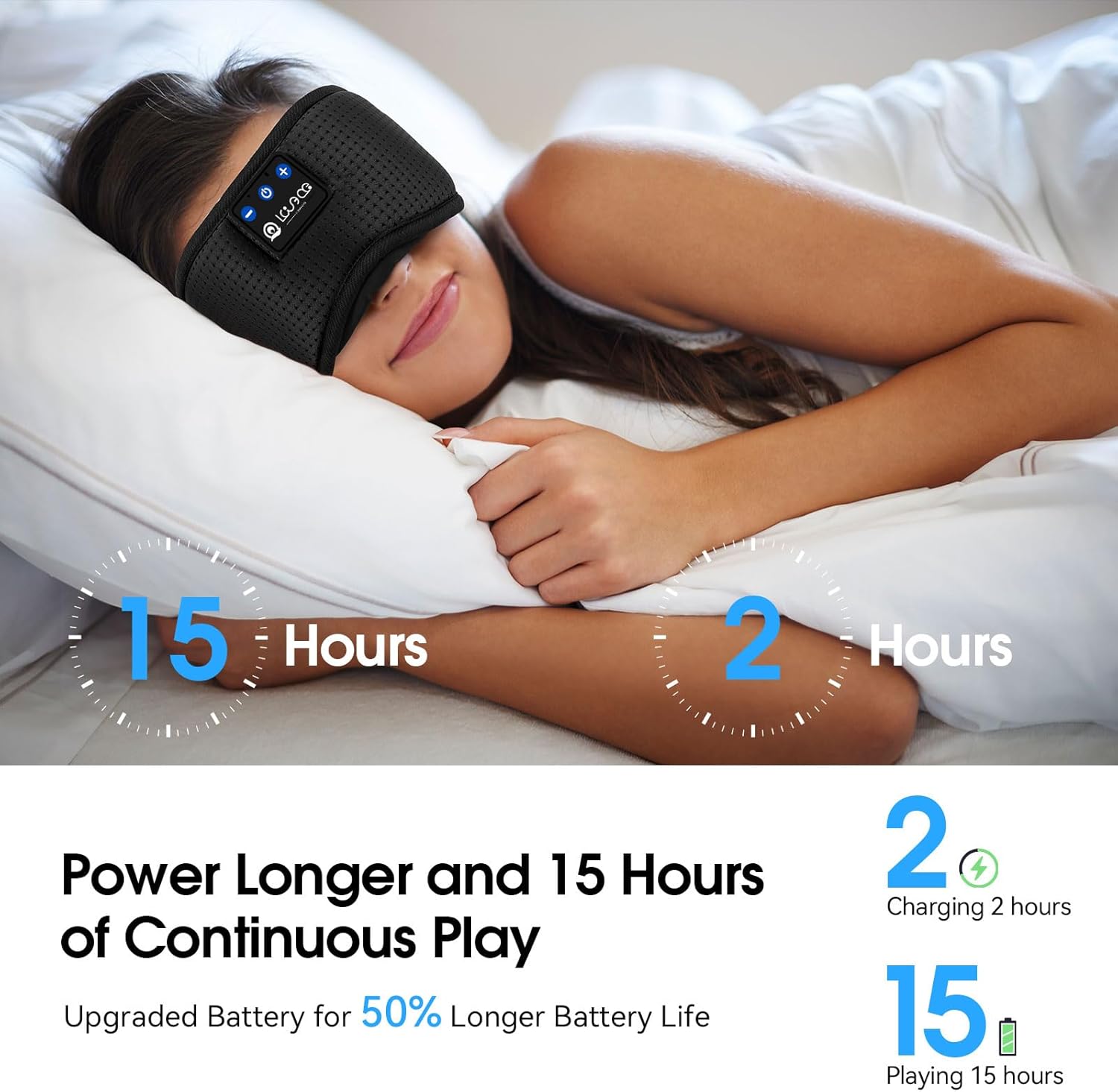 Detalle de Love Eye Sleep Mask with Bluetooth Headphones
