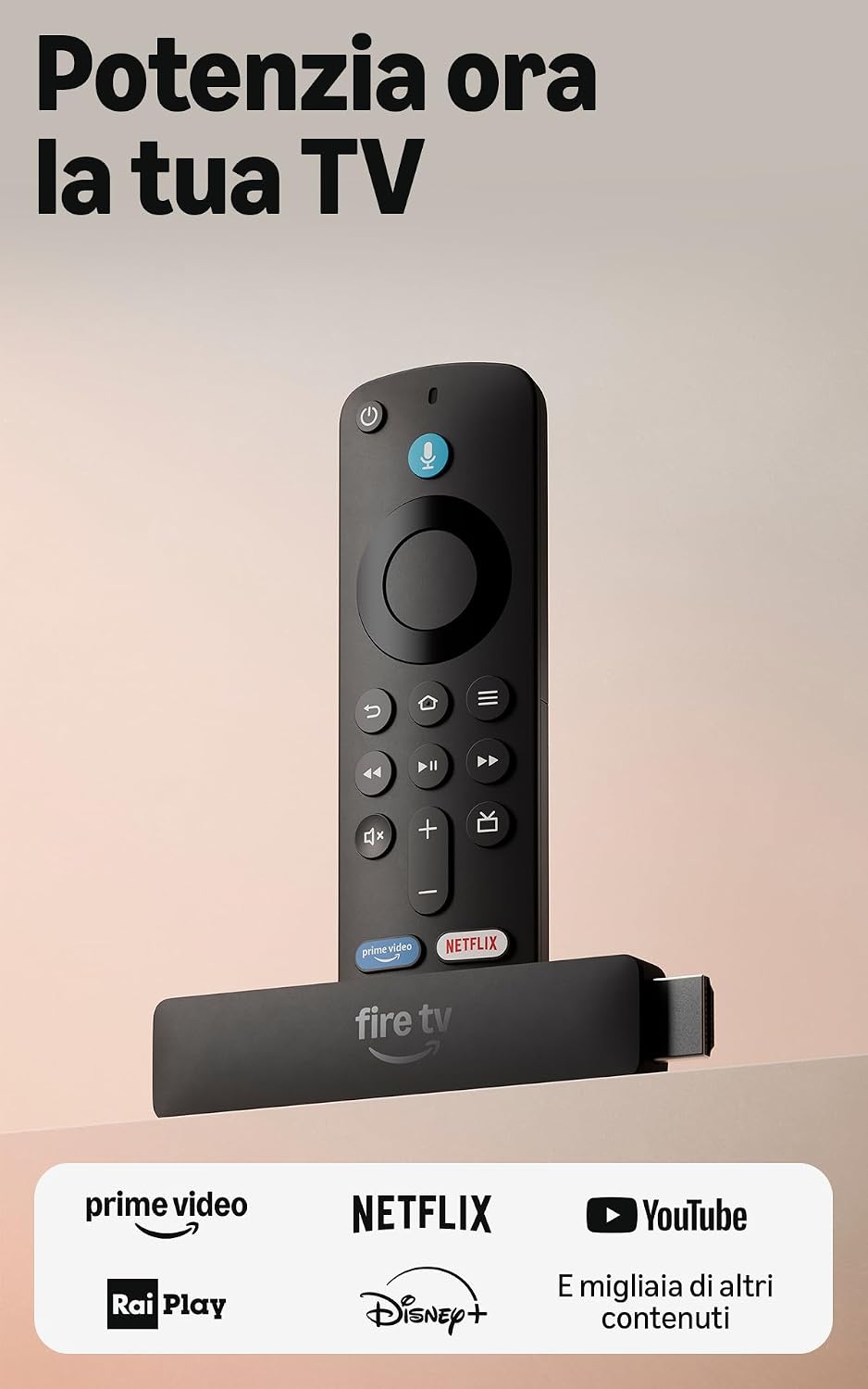 Detalle de Amazon Fire TV Stick HD (ultimo modello) con Alexa Voice Remote — lo streaming in Full HD ovunque