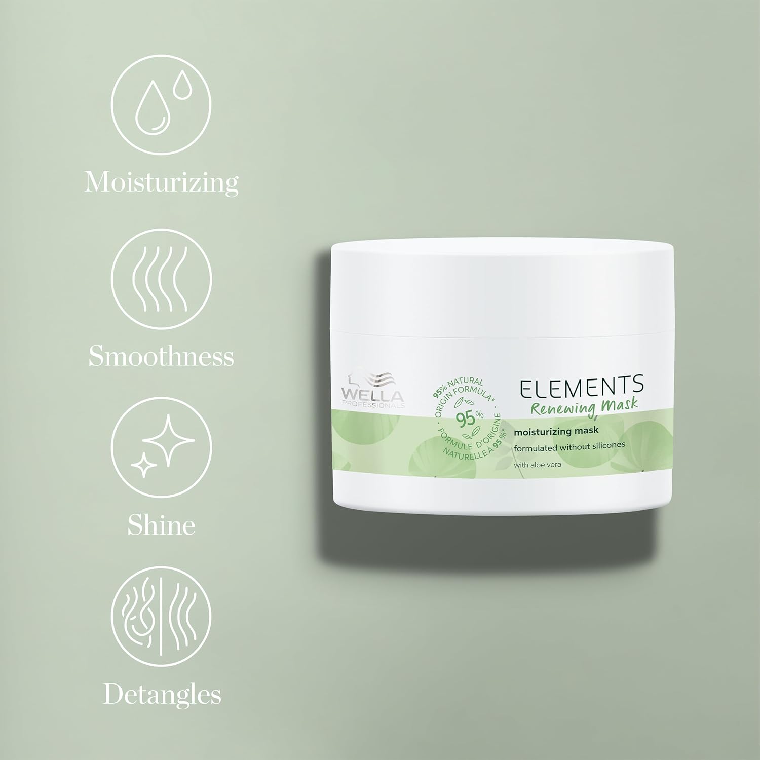 Thumbnail 5 de Wella Professionals ELEMENTS Renewing Masque Sans Silicone 500 ml : hydratation, brillance et moins de frisottis