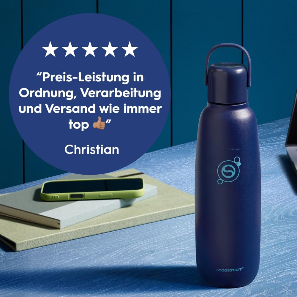 Thumbnail 6 de SodaStream fizz&go COOL Edelstahlflasche 0,9 L – Blueberry, kompatibel mit DUO, E-DUO, TERRA, ART, ENSO