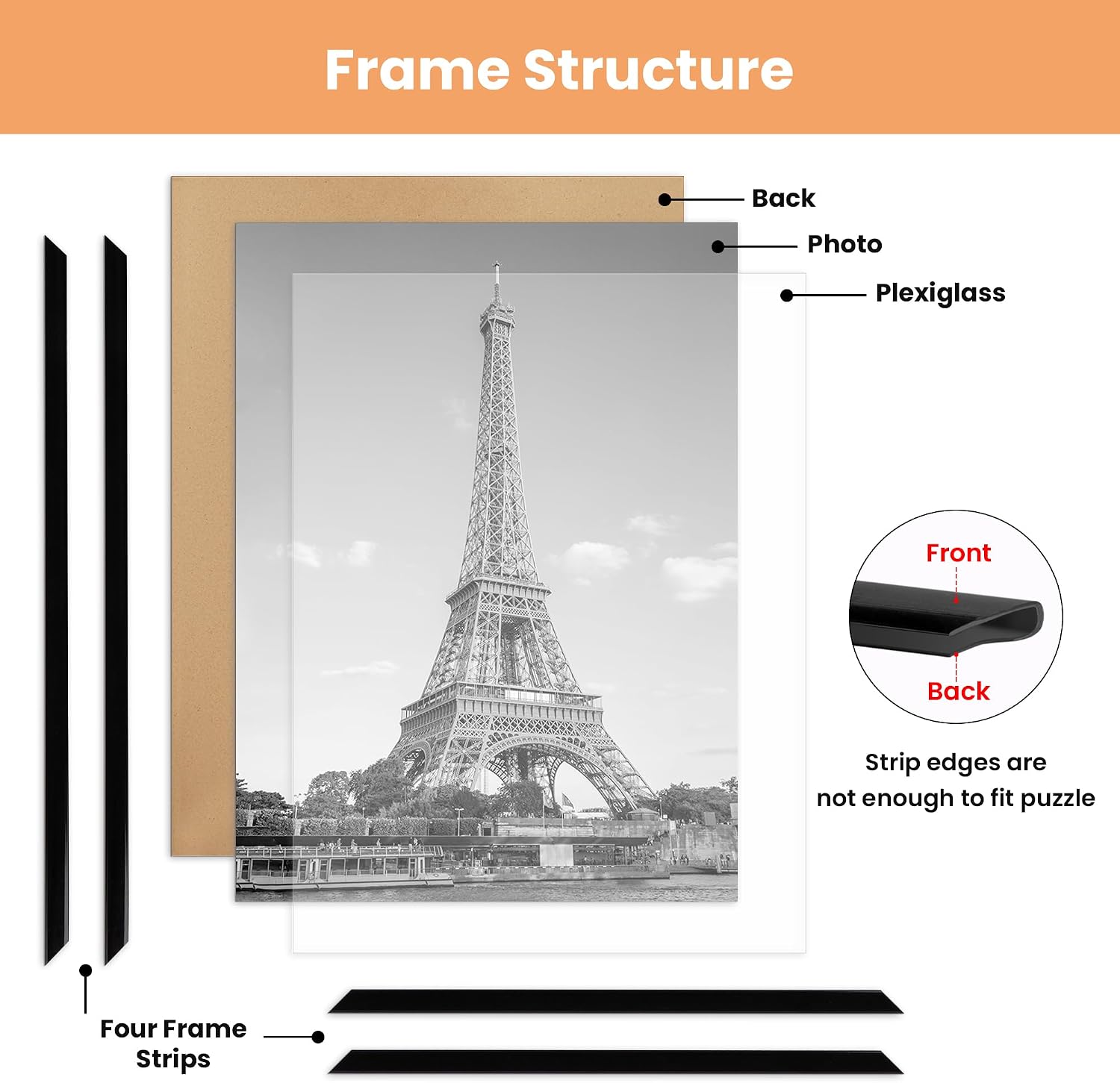 Detalle 2 de upsimples 12x16 Picture Frame 3-Pack 🖼