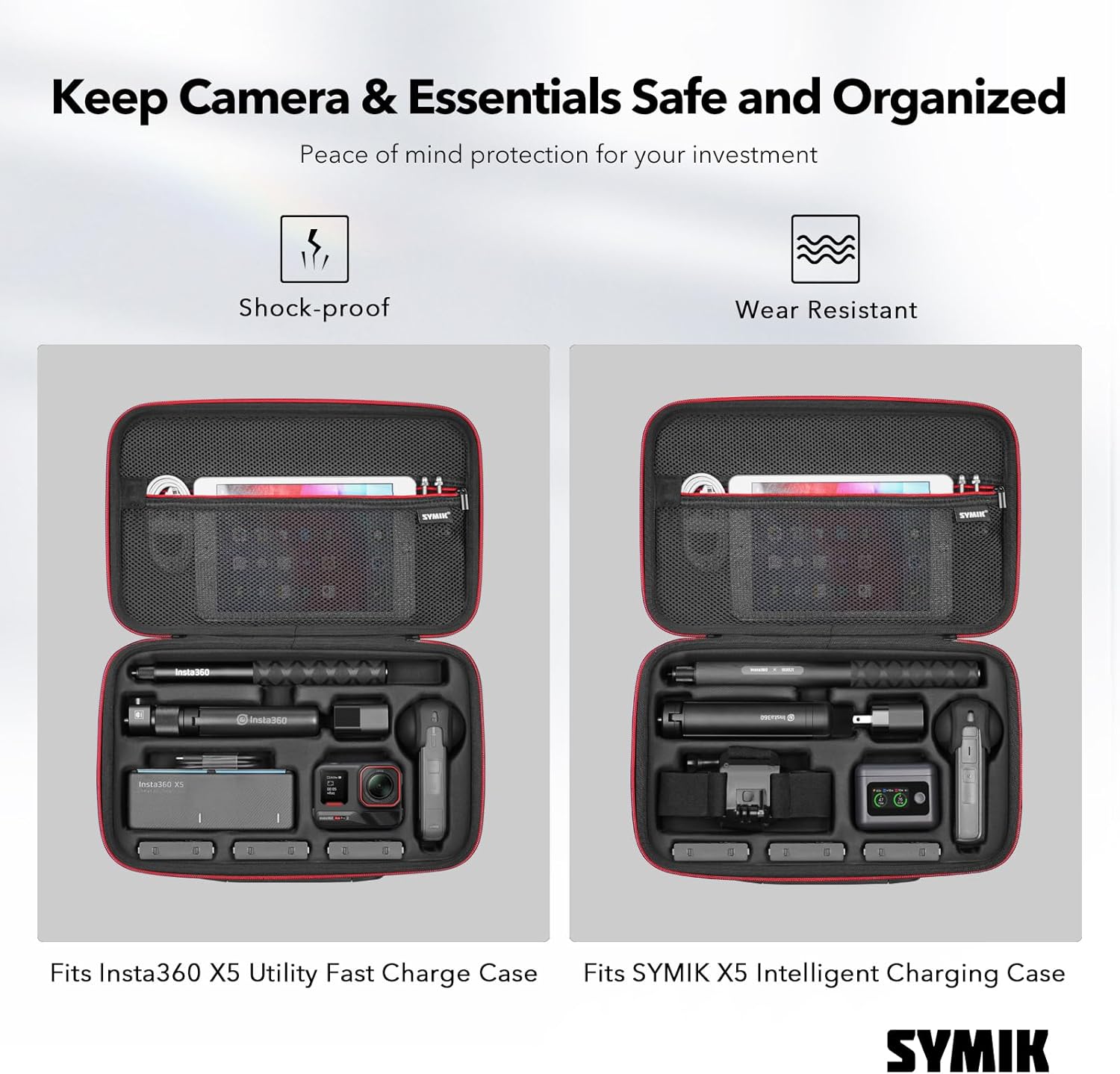 Detalle de SYMIK Carrying Case for Insta360 X5 / X4 Air