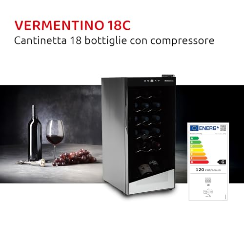 Thumbnail 5 de Melchioni Cantina Vino 18 Bottiglie Vermentino Nero: cantinetta per conservare il tuo vino con stile