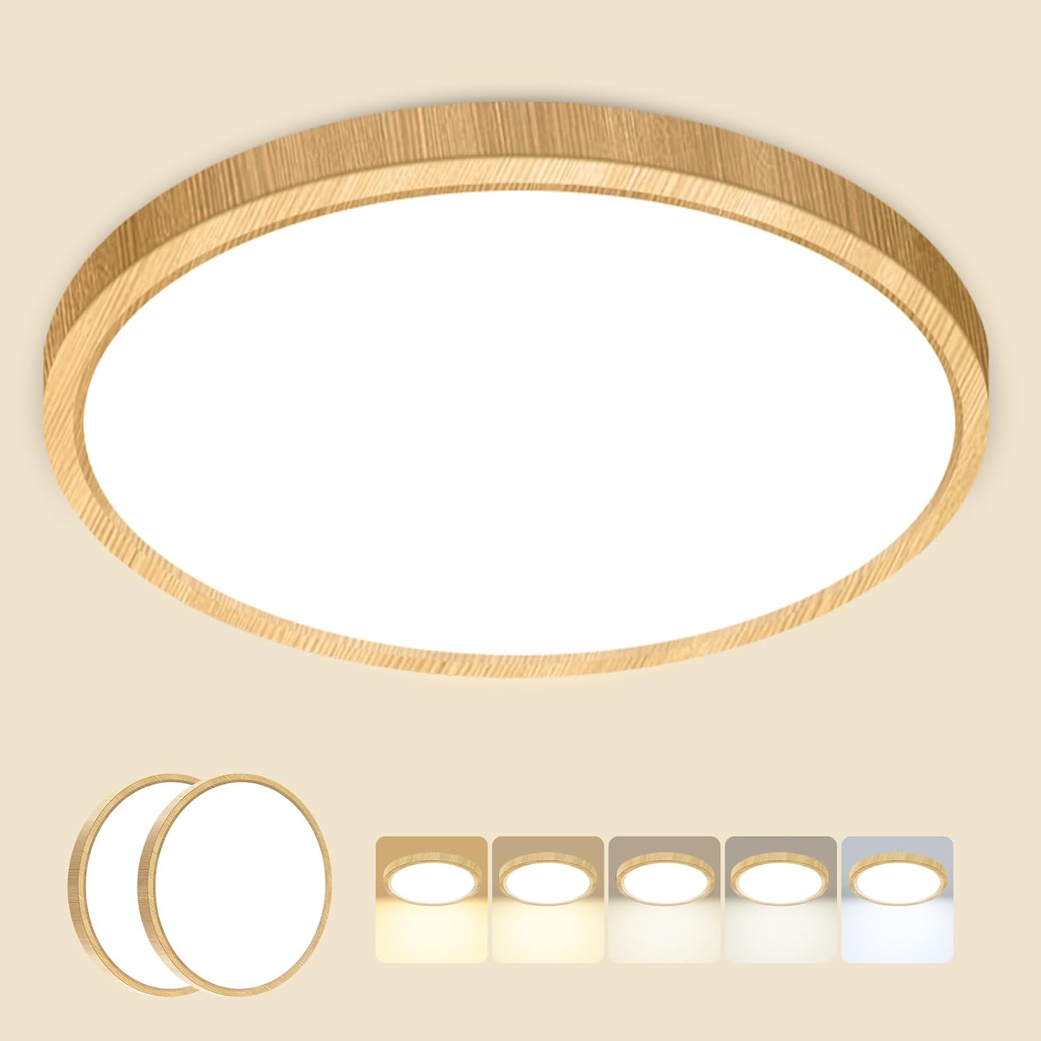 Detalle de Peasur LED Deckenlampe 2er Set 18 W