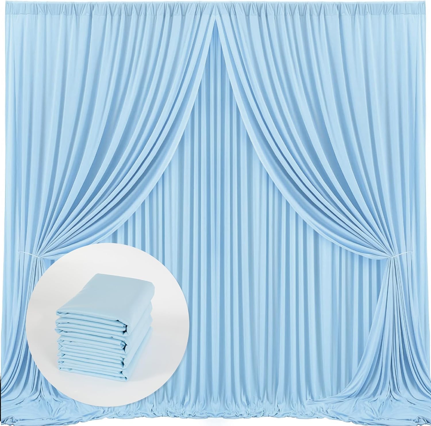 Thumbnail 6 de Black Photo Backdrop Curtains 5 ft x 10 ft