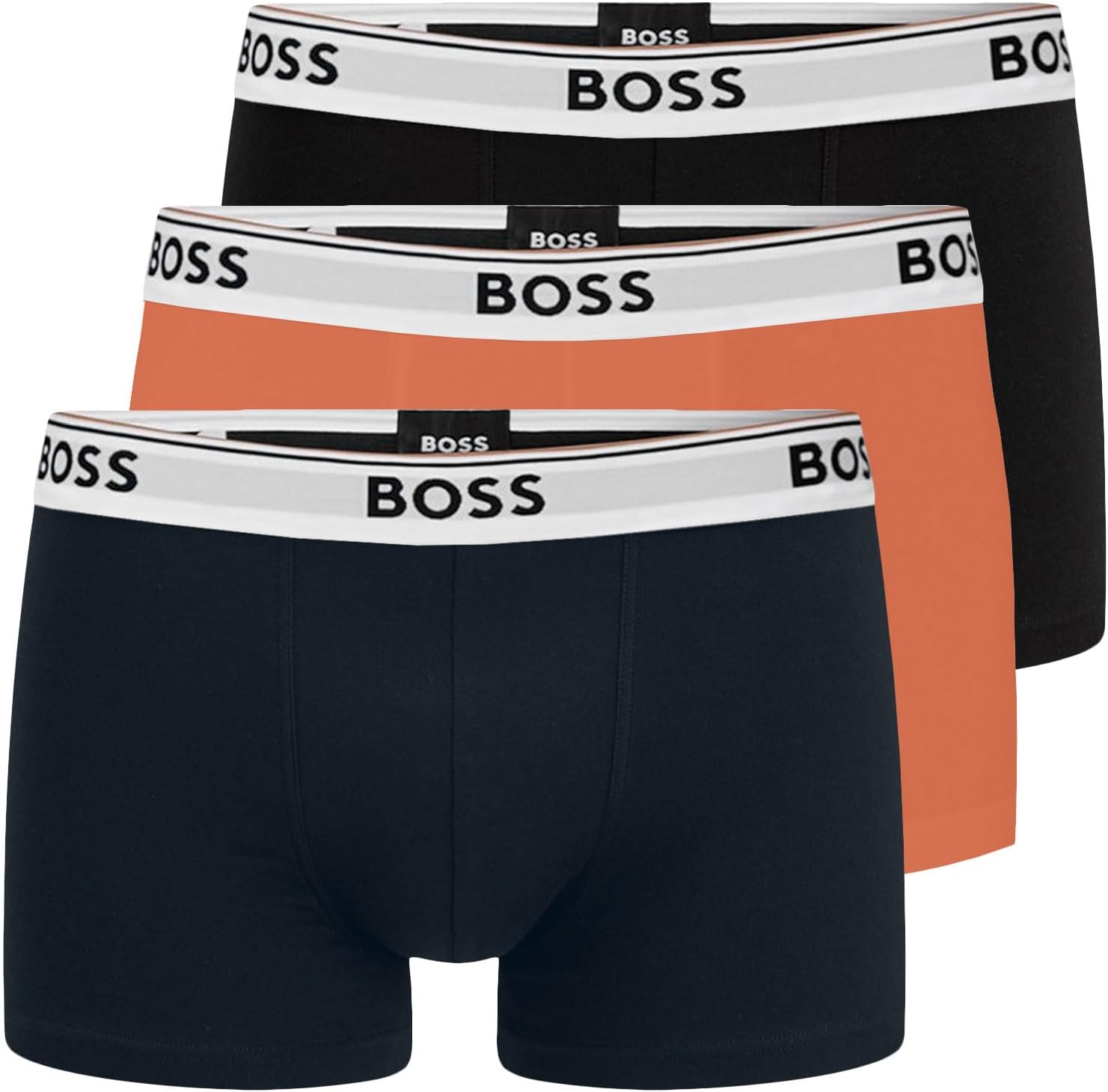 Detalle de BOSS 3er Pack Herren Trunks Power Boxer – Schwarz, Größe XL, Artikel -001 Black