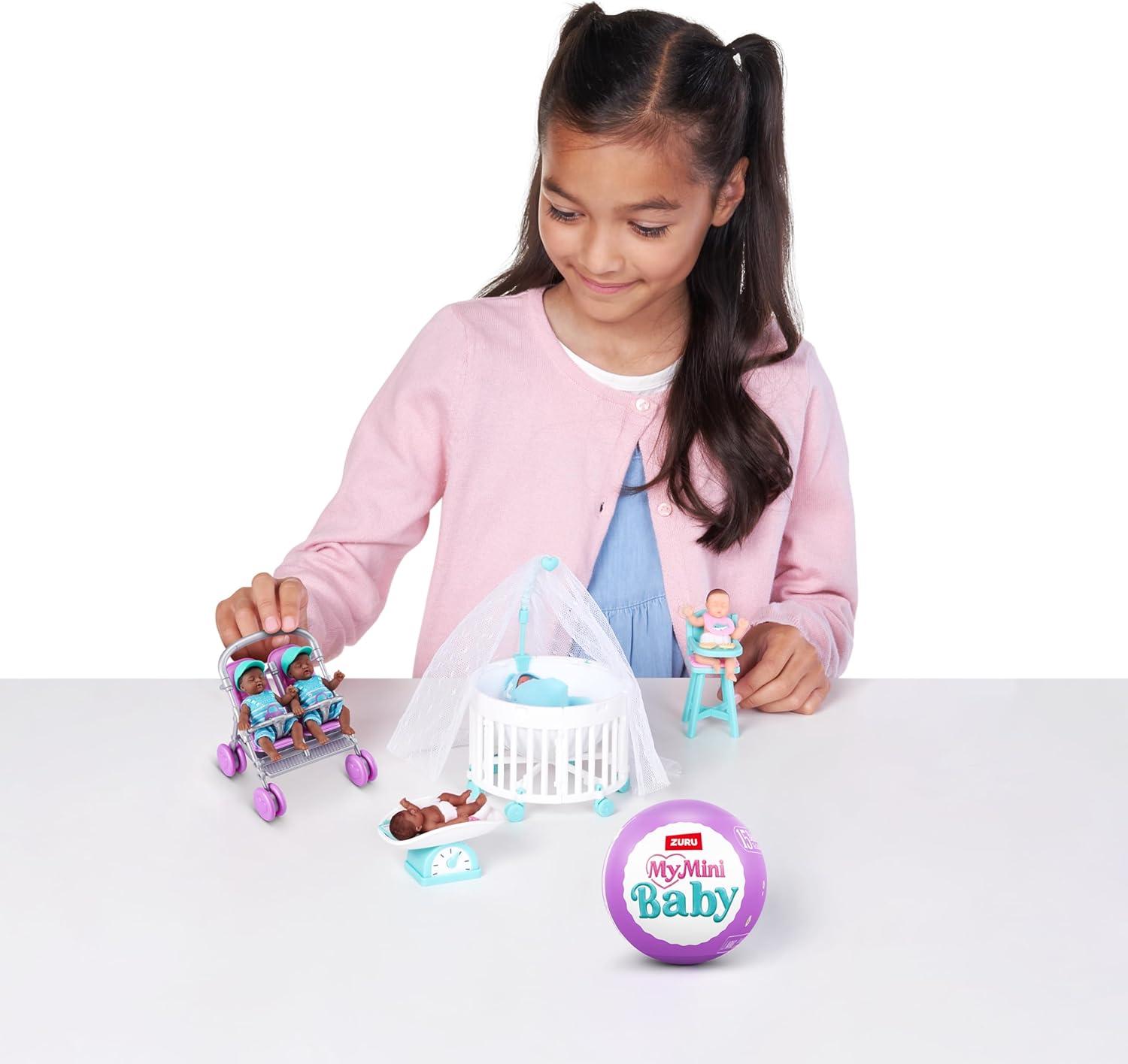 Thumbnail 3 de My Mini Baby Serie 2 (2 Kapsel) von ZURU – Sammelset mit realistischem Mini-Baby und Zubehör