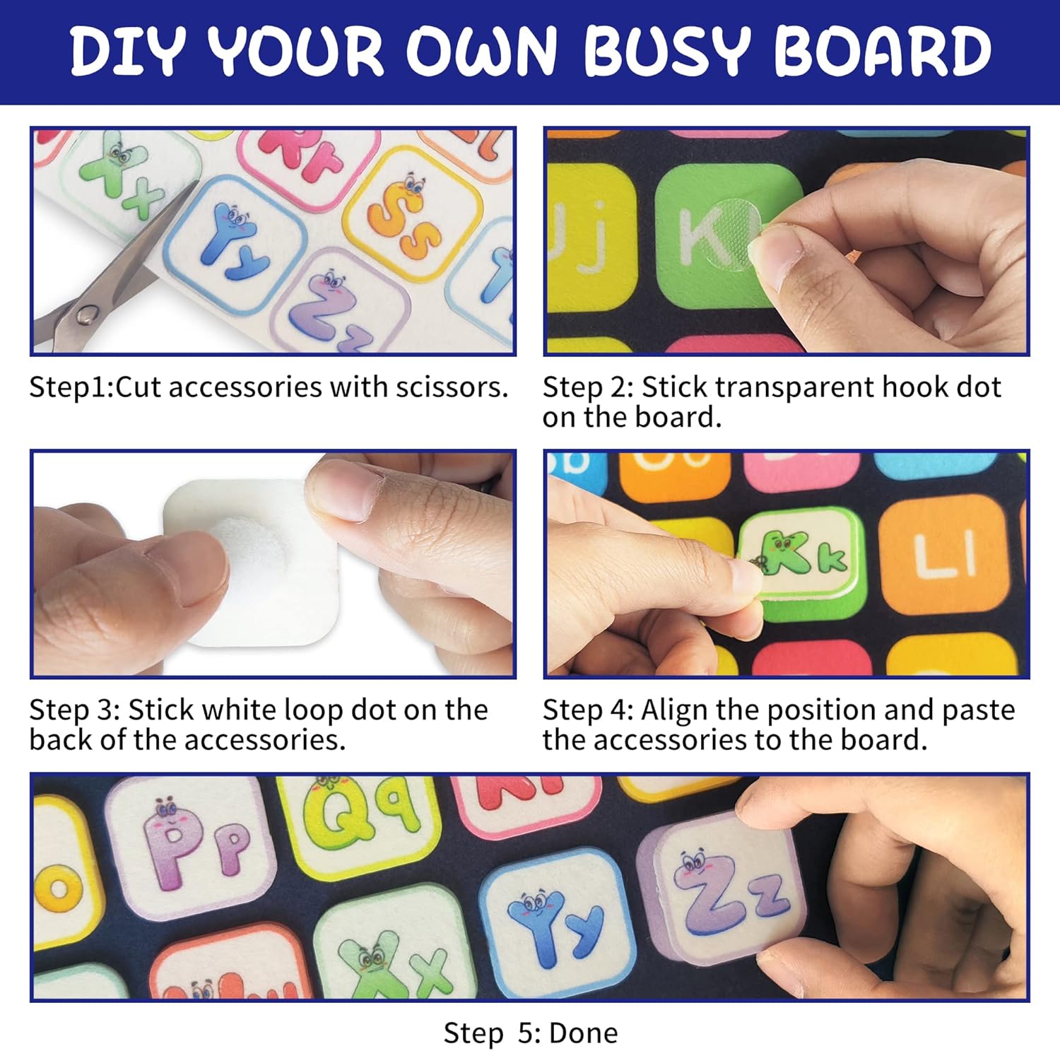 Detalle 2 de LearnToy Montessori Busy Board for Girls (3–5 Years): An Engaging Travel-Friendly Learning Toy