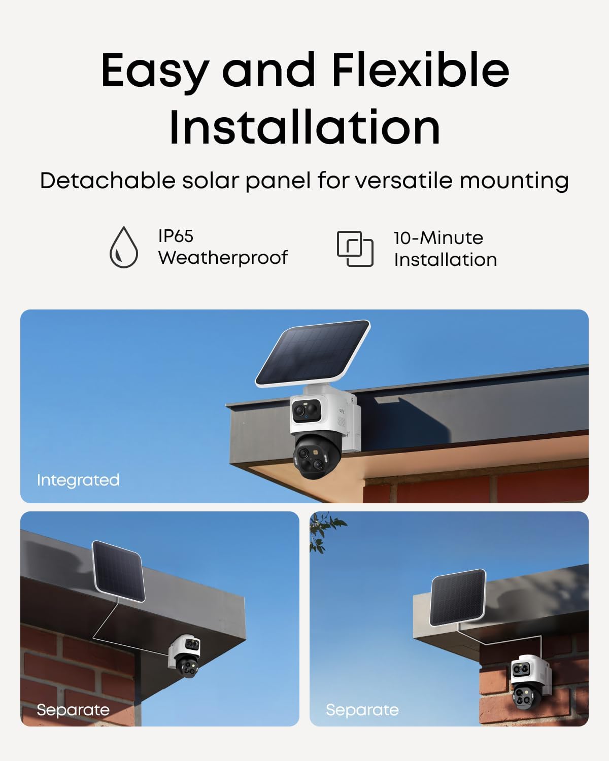 Thumbnail 6 de eufyCam S4 2-Cam Kit (Solar Wireless) – Triple-lens bullet + PTZ pan-tilt-zoom camera
