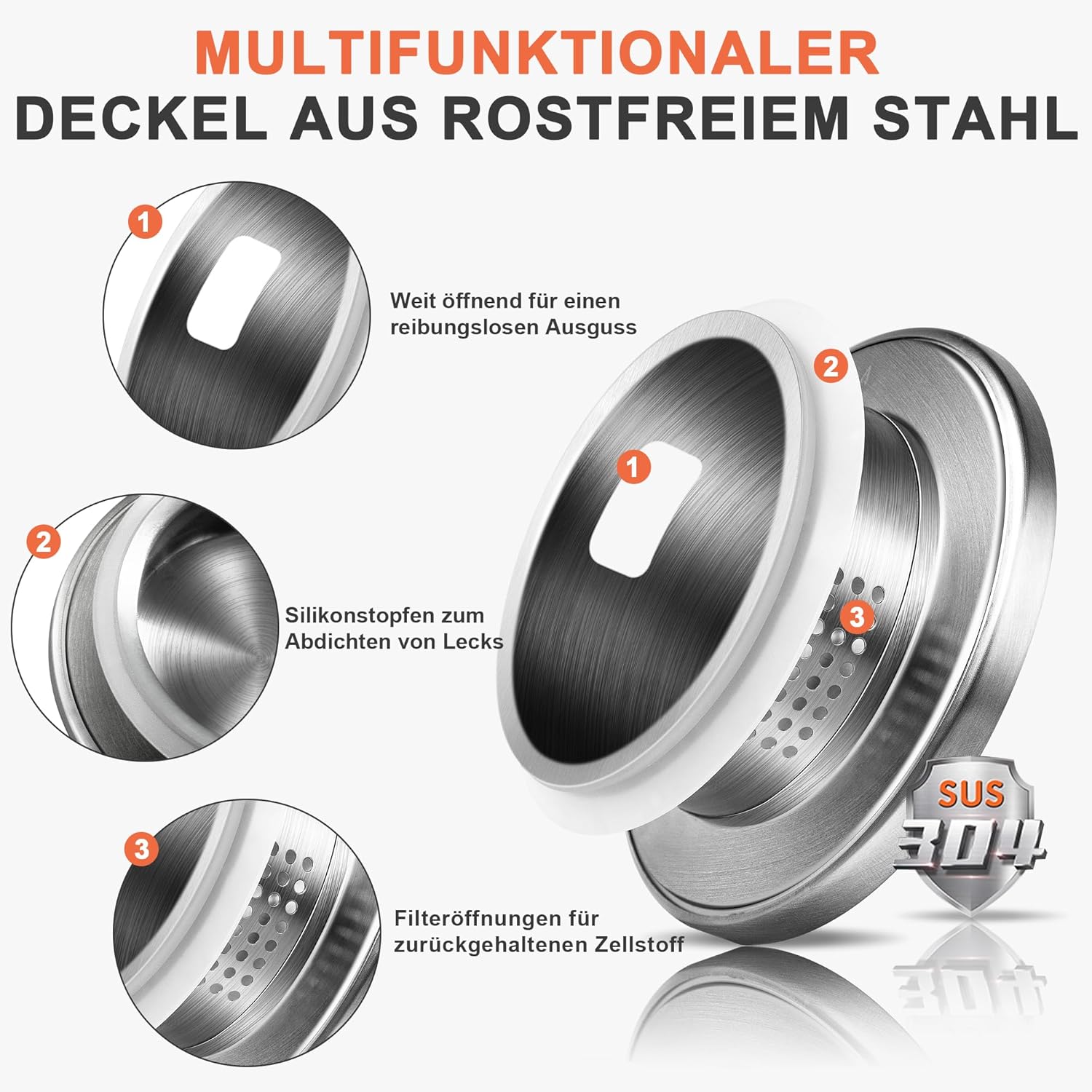 Thumbnail 4 de SUSTEAS 1,5-Liter-Glaskaraffe mit Deckel – Borosilikatglas für heißes & kaltes Wasser, Tee, Saft & mehr