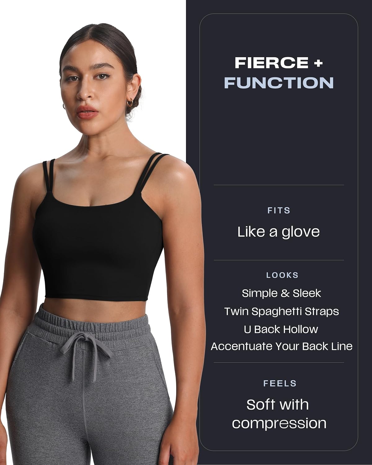 Thumbnail 2 de Aoxjox Twist Back Yoga Crop Tank bra