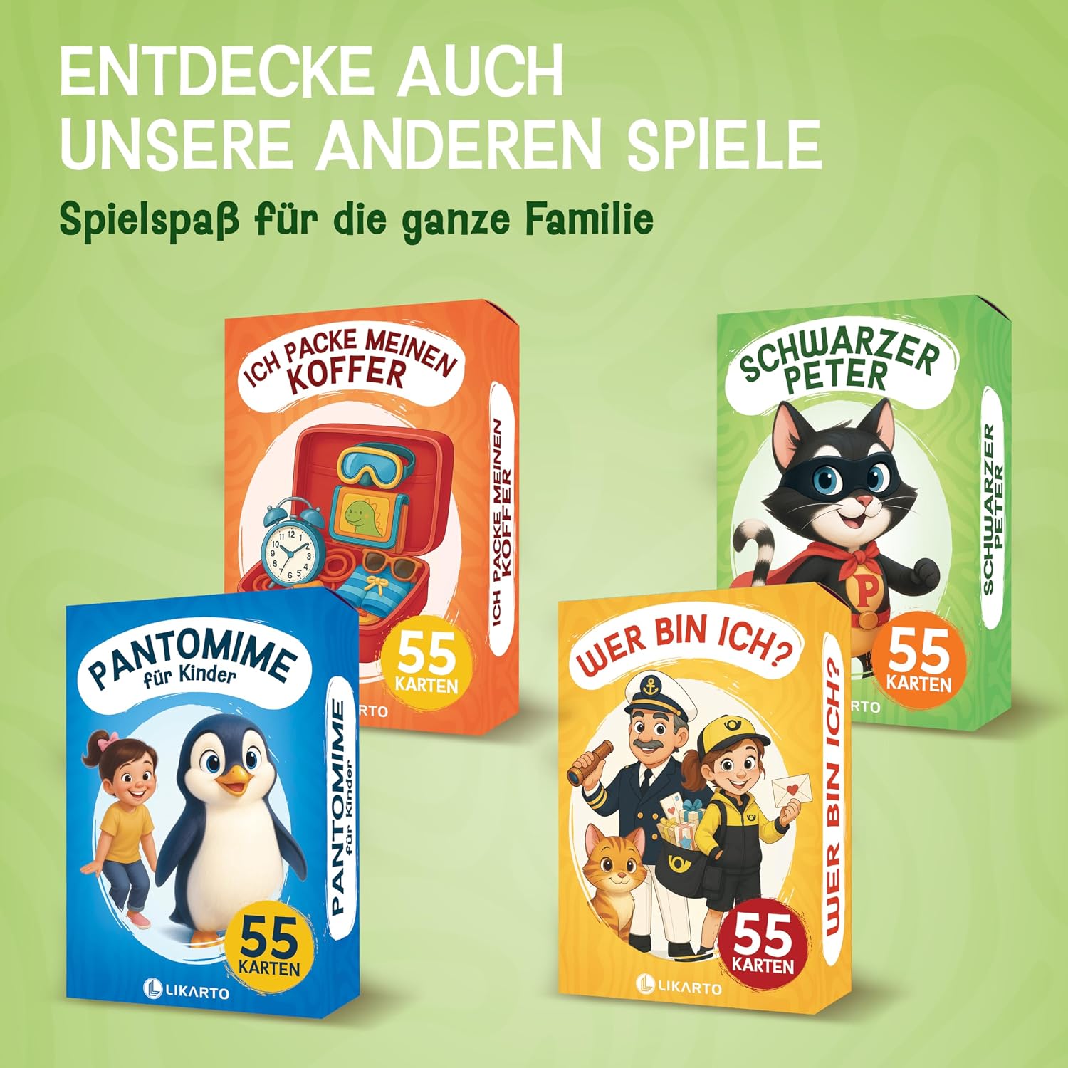 Thumbnail 6 de LIKARTO Schwarzer Peter Kartenspiel für Kinder 🎴