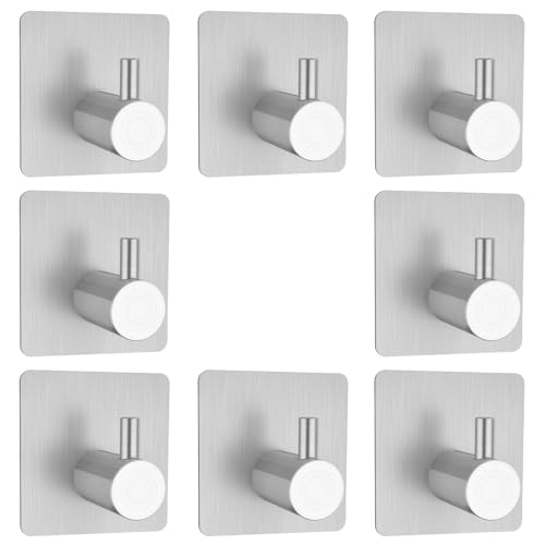 Z-TIISON Adhesive Towel Hook 8-Pack for Bathroom 🪝