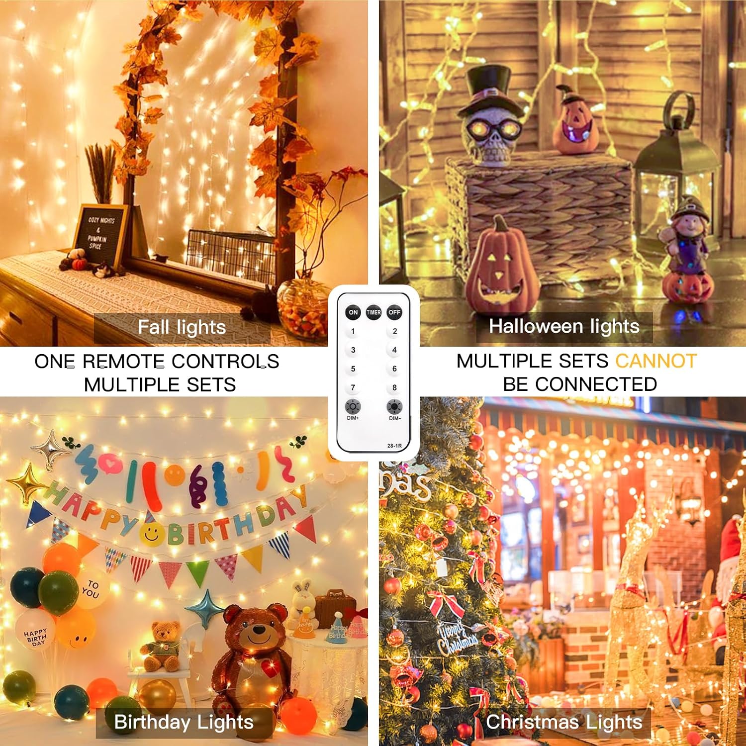 Thumbnail 4 de SUDDUS SD-200STRWW String Lights, 200 Warm White LEDs, Remote and 8 Modes