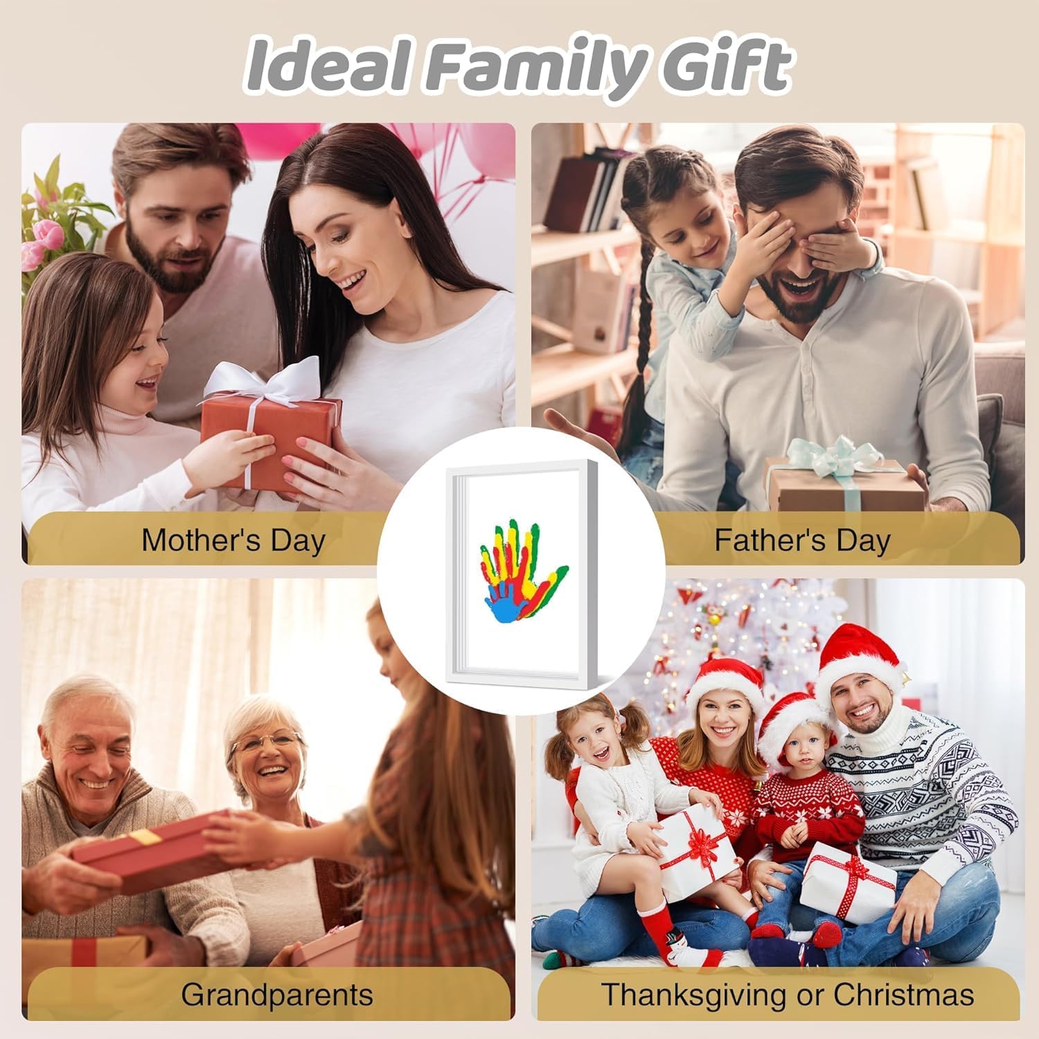Thumbnail 3 de Crenze Family Handprint Kit DIY frame