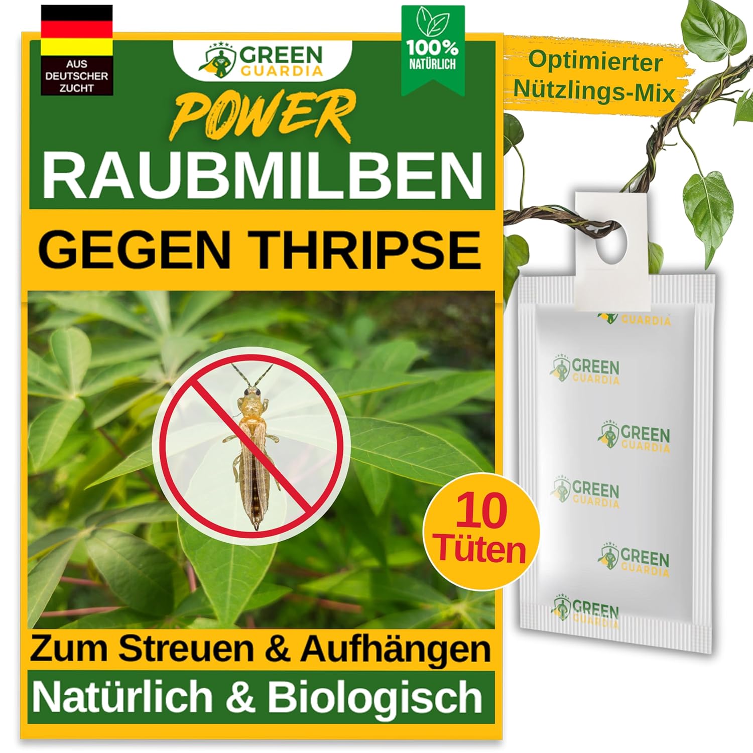 GREEN GUARDIA Power Raubmilben 10 Tüten