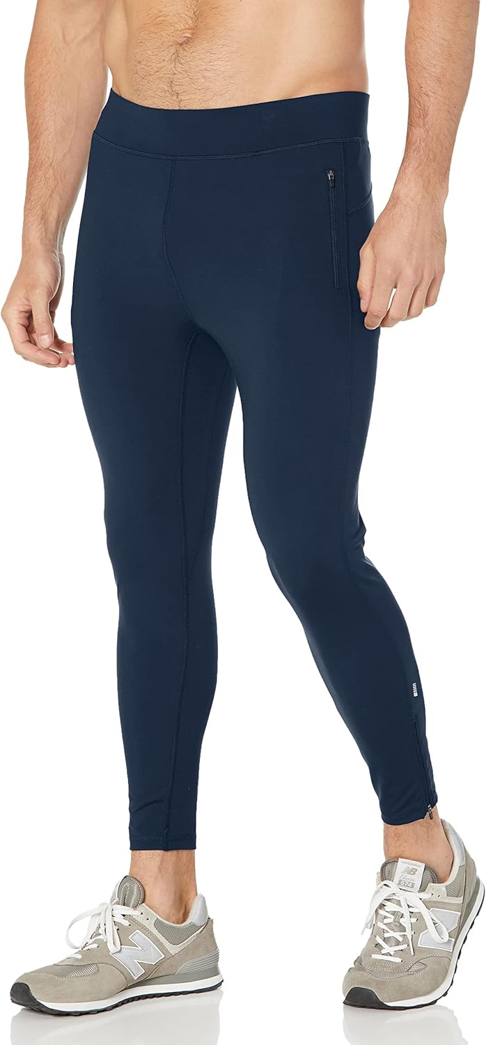 Detalle de Amazon Essentials Leggings modellanti sportivi da uomo per corsa, palestra e allenamento – Strato Base