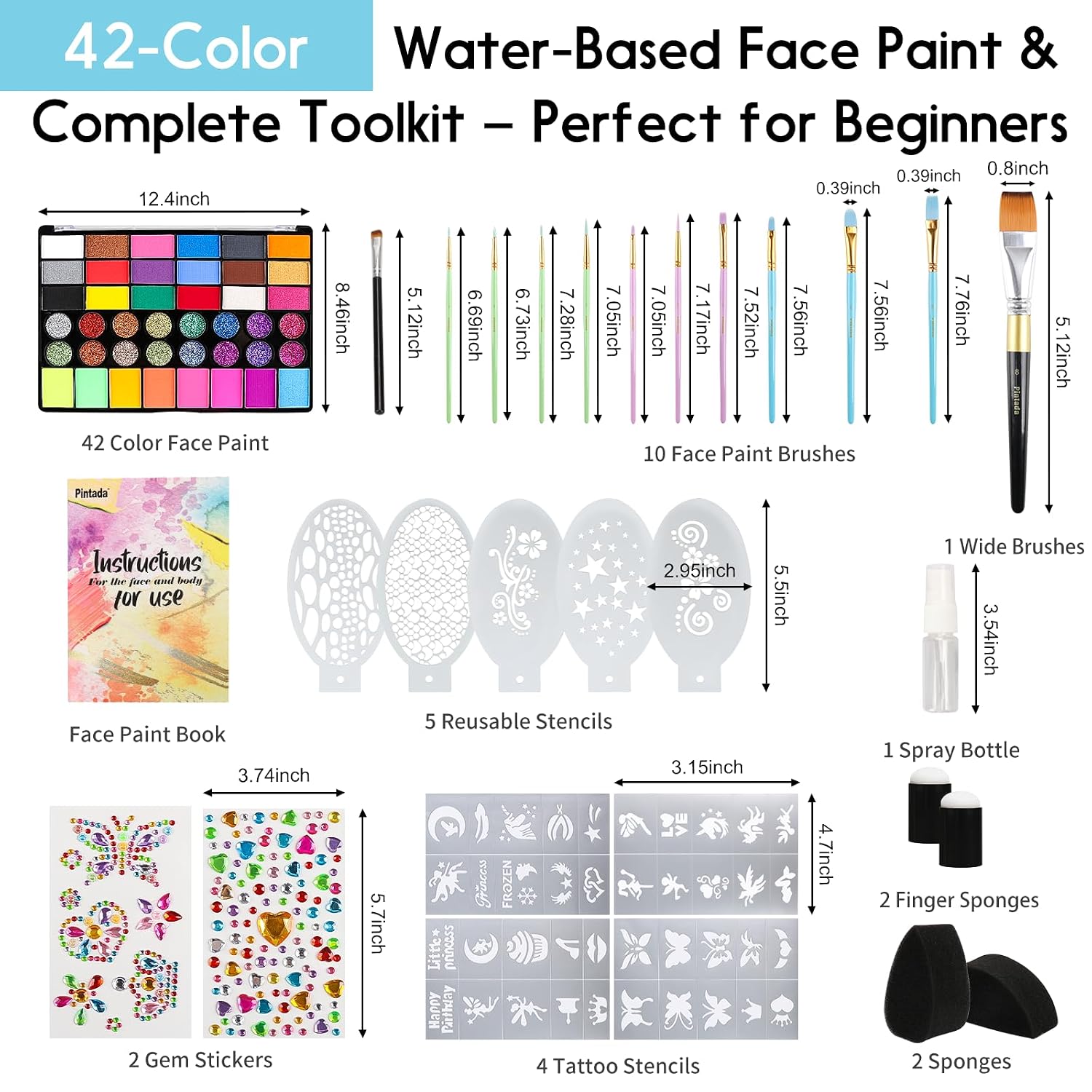 Detalle 2 de Pintada Face Painting Kit, 42 Colors