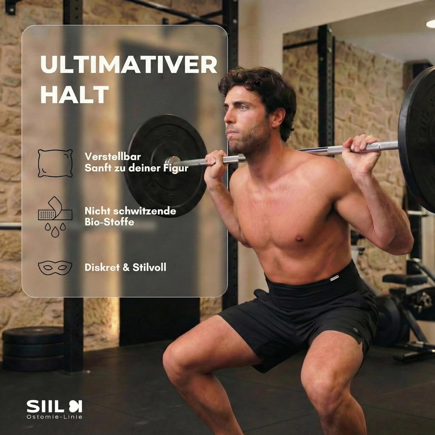 Thumbnail 4 de SIIL Stoma Gürtel Schwarz – Ostomy Belt für Sport & Schwimmen, mit Innentasche für Stomabeutel