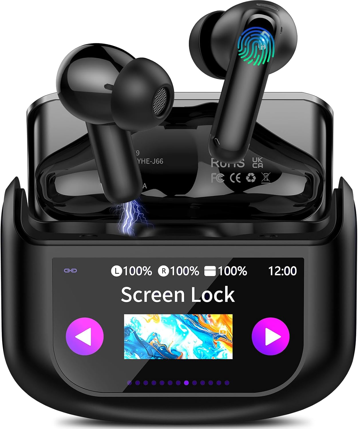 Detalle de AI Cuffie Traduzione 4-in-1: auricolari con traduzione istantanea in 164 lingue e ANC/ENC
