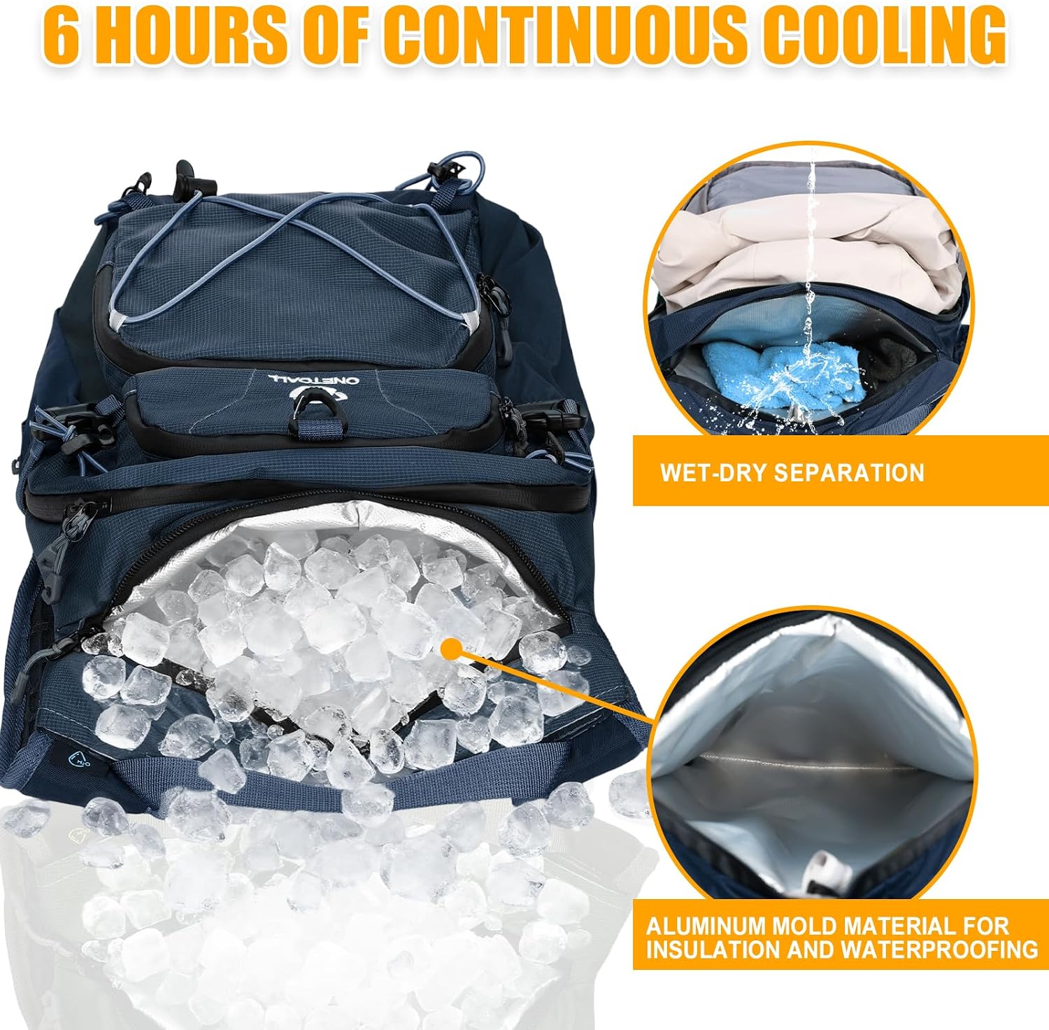 Thumbnail 1 de ONETOALL Hydration Backpack with 2L Water Bladder: 22L Waterproof Pack for Hiking, Running and Cycling