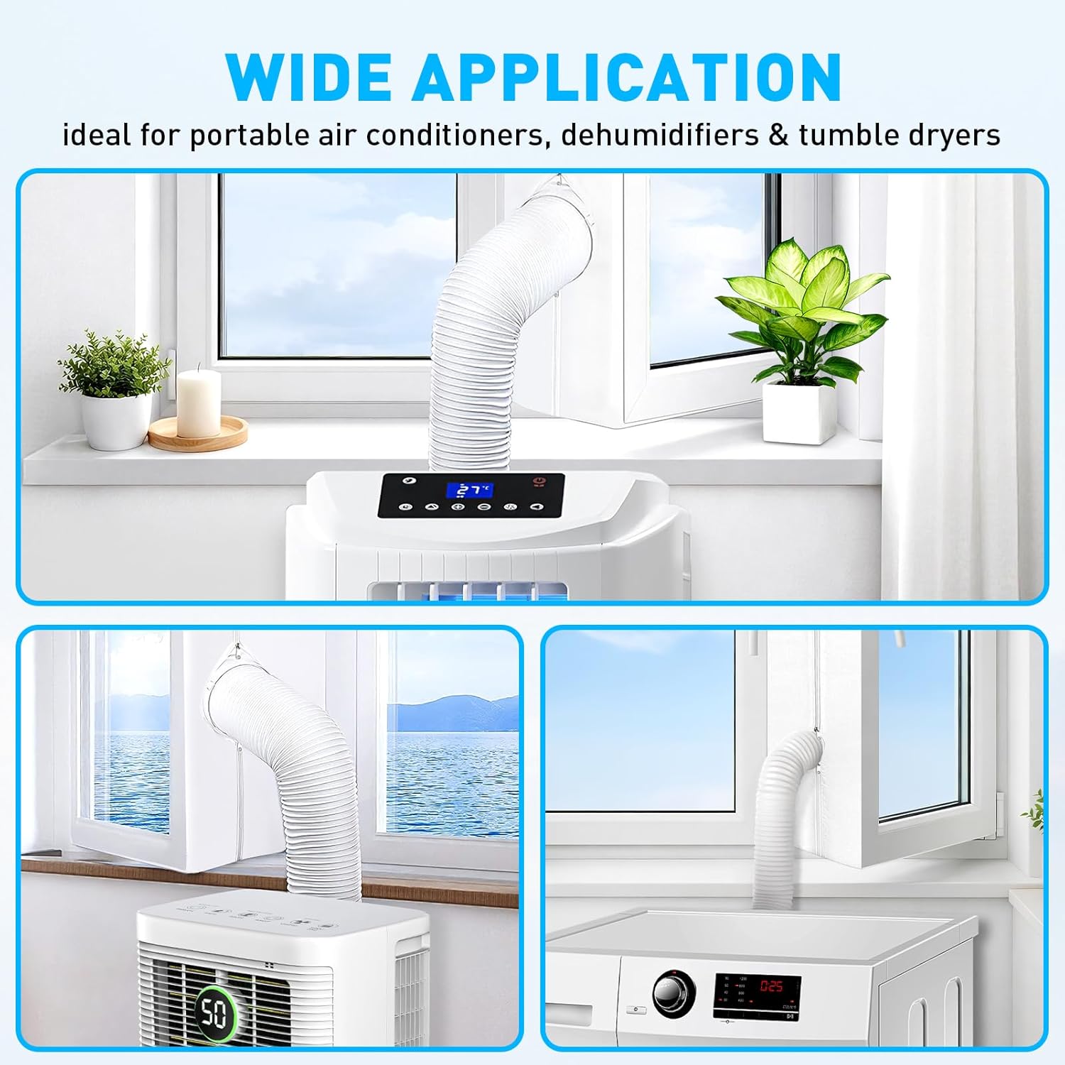 Detalle de OWYR Air Conditioner Window Seal Kit 400cm — Enhanced Adhesive, Double Zipper, Universal Fit