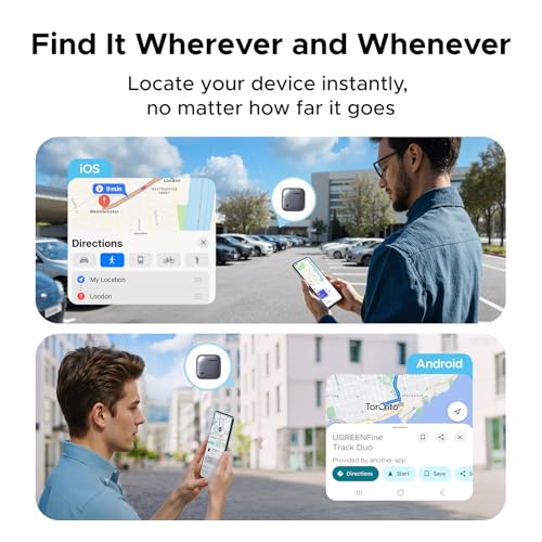 Thumbnail 3 de UGREEN FineTrack Duo Smart Finder con Find My/Find Hub, localizador Bluetooth y carga USB-C