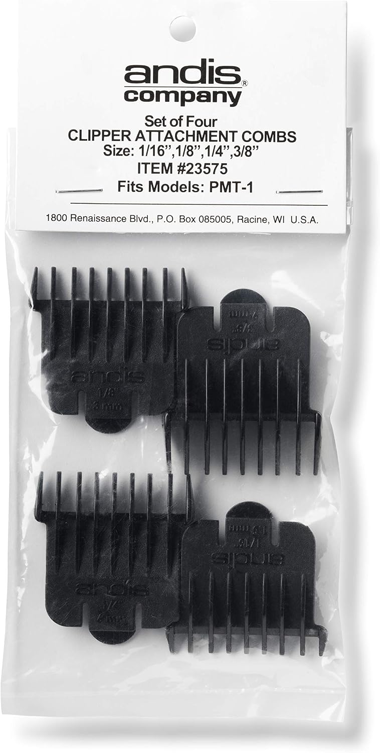 Detalle de Andis 23575 lot de 4 peignes de fixation PMT-1 (4-Piece PMT-1 Attachment Combs)