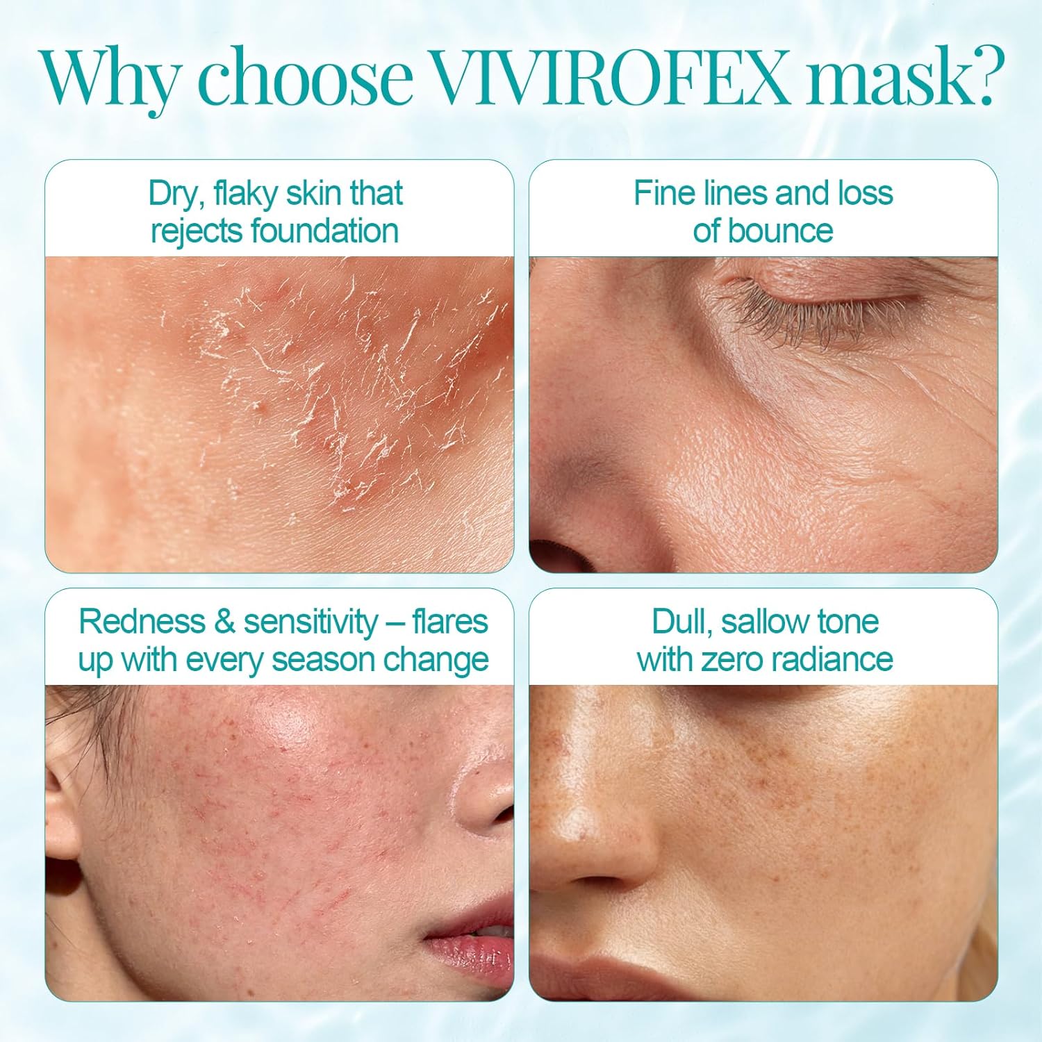 Detalle de VIVIROFEX 5 pezzi maschera viso al collagene in idrogel Bio Collagen Face Mask