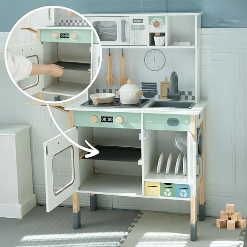 Thumbnail 1 de mamabrum Cocina de Juguete de Madera Montessori: cocinita evolutiva con luces, sonidos y accesorios educativos