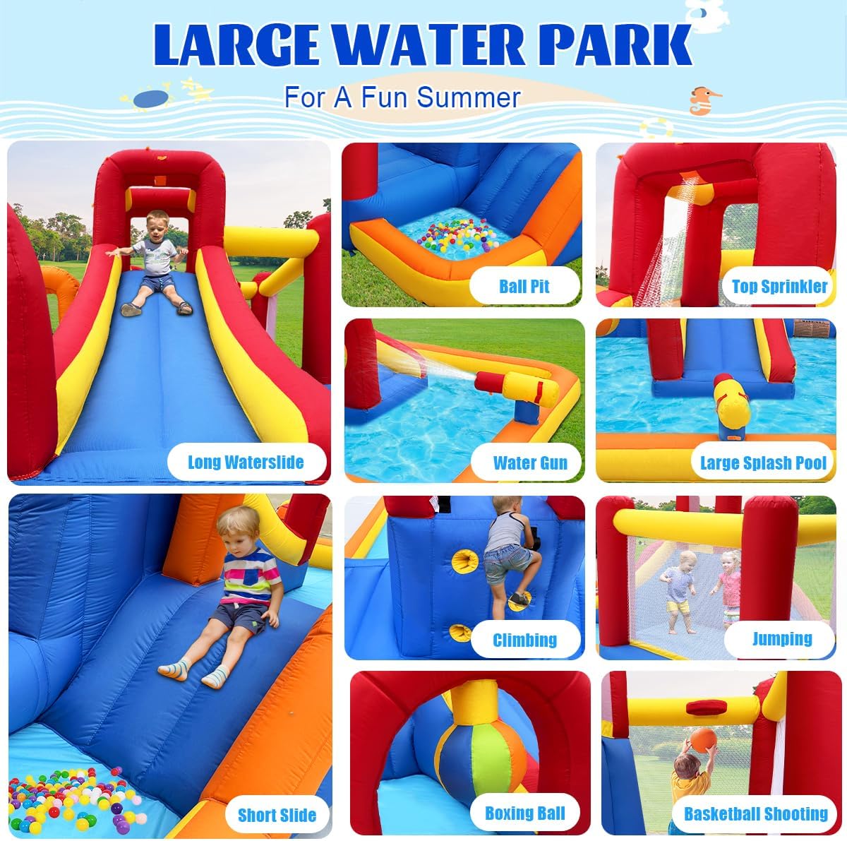 Detalle 2 de Baralir Perfect Garden-Sized Bouncy Castle with Entertainment Bundle