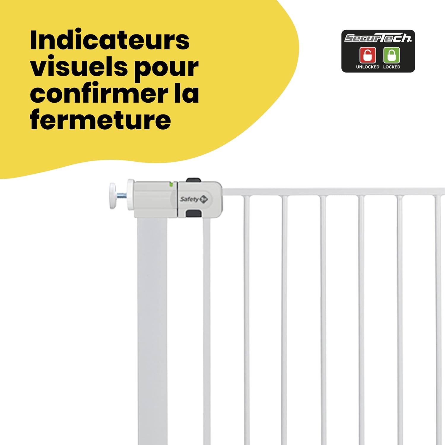 Thumbnail 5 de Safety 1st Easy Close Extra Tall Barrière d’escalier en métal — 73 à 94 cm, sans perçage, 91 cm de hauteur