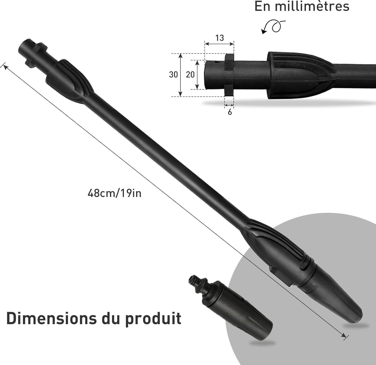 Thumbnail 5 de LeapBeast Lance de Nettoyeur Haute Pression pour Karcher K2–K7 – Buse Double et Rotative