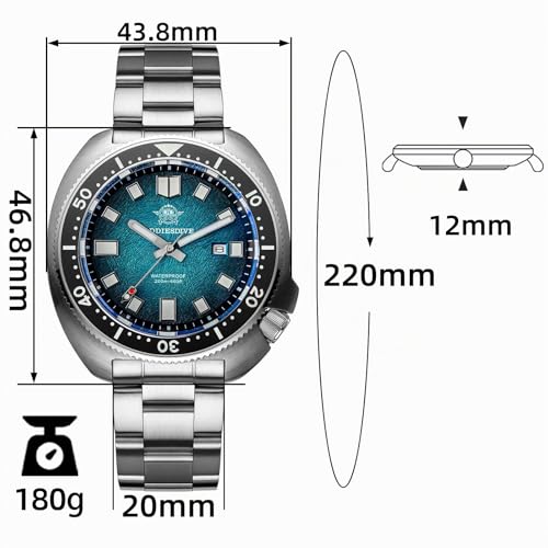 Thumbnail 1 de ADDIESDIVE AD2511: Reloj de buceo para hombre, 200 m, cuarzo japonés 2115