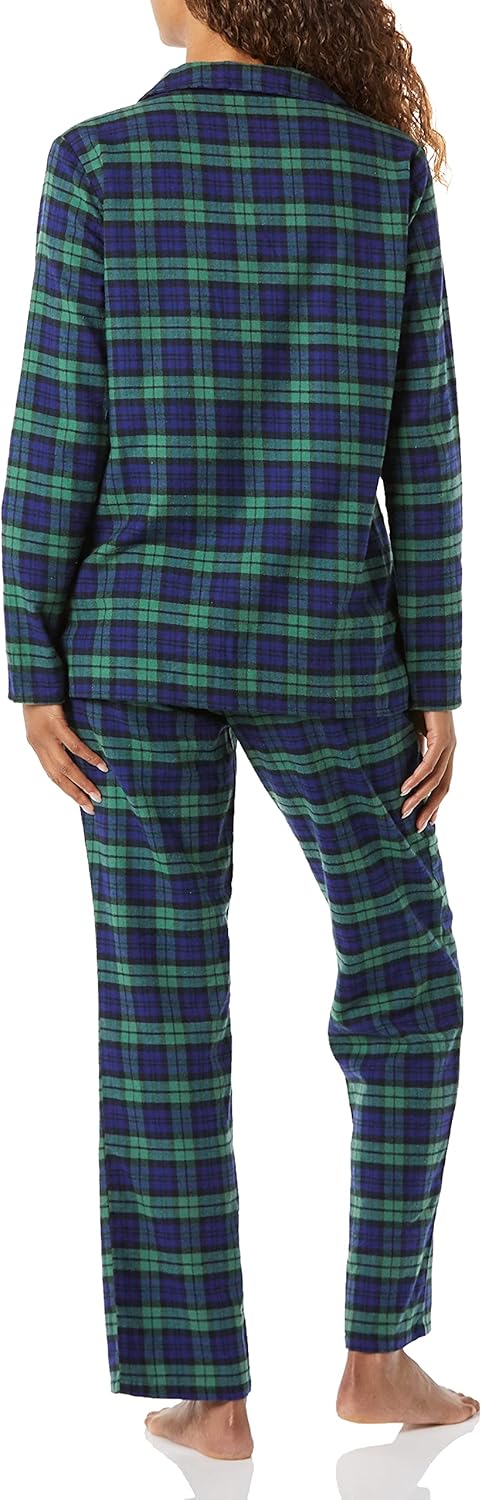 Thumbnail 1 de Amazon Essentials Women's Flannel Long-Sleeve Button Front Shirt and Pant Pajama Set