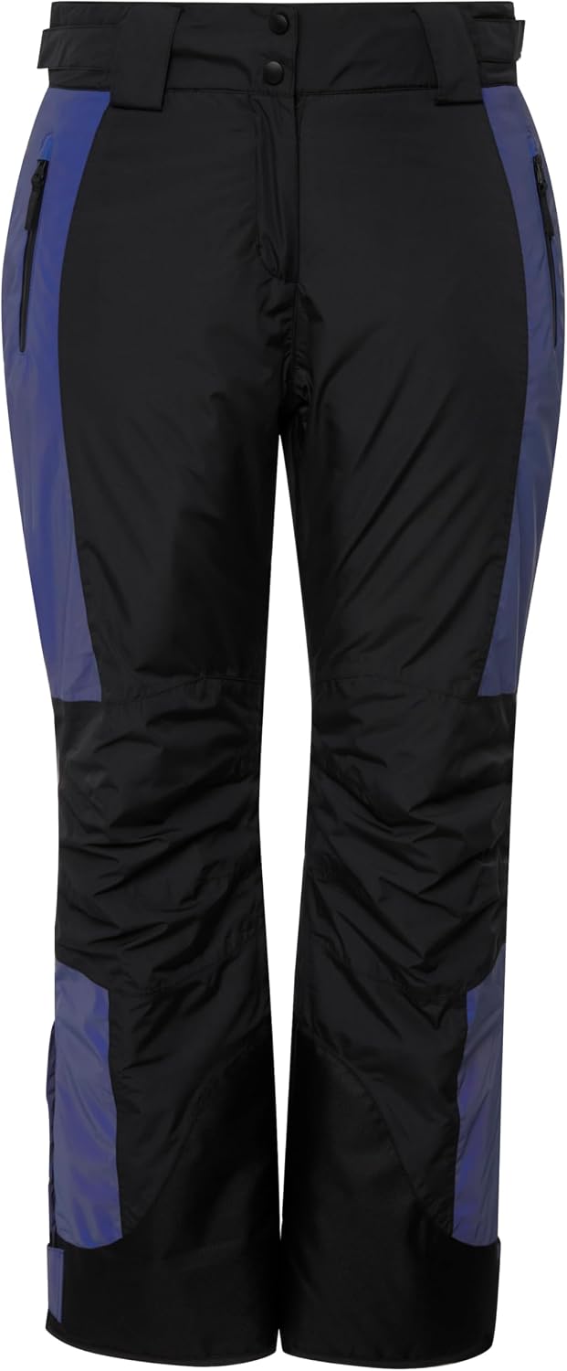 Detalle de Ulla Popken Pantaloni da Sci Riflettenti e Impermeabili da Donna – Taglio sportivo con cinturino regolabile