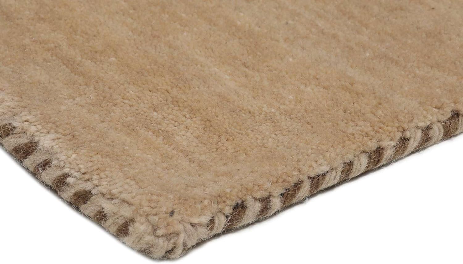 Detalle 1 de RugVista Gabbeh Two Lines Rug, 80 x 250 cm, Beige, Wool and Cotton