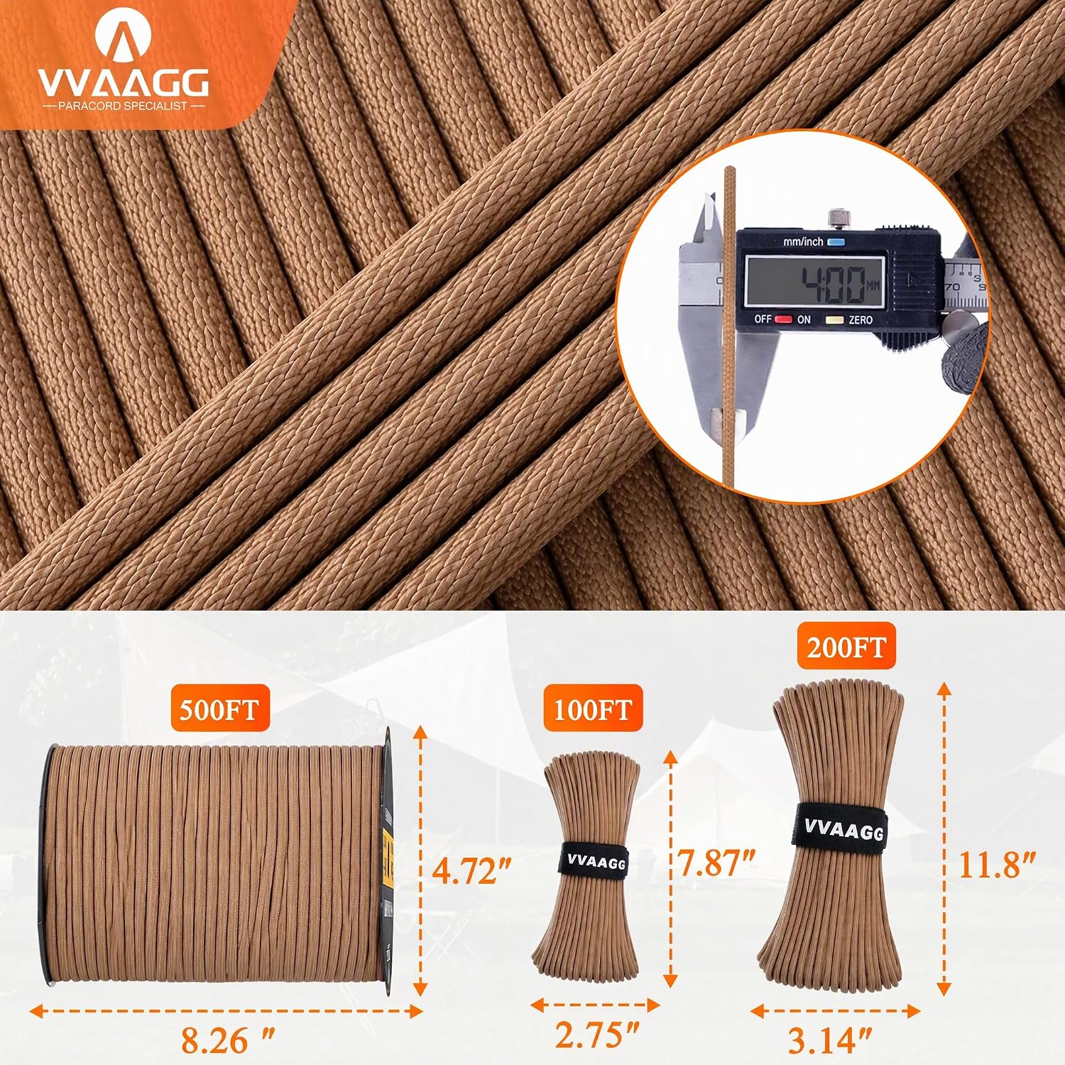 Detalle 2 de VVAAGG Paracord Rope 200 ft