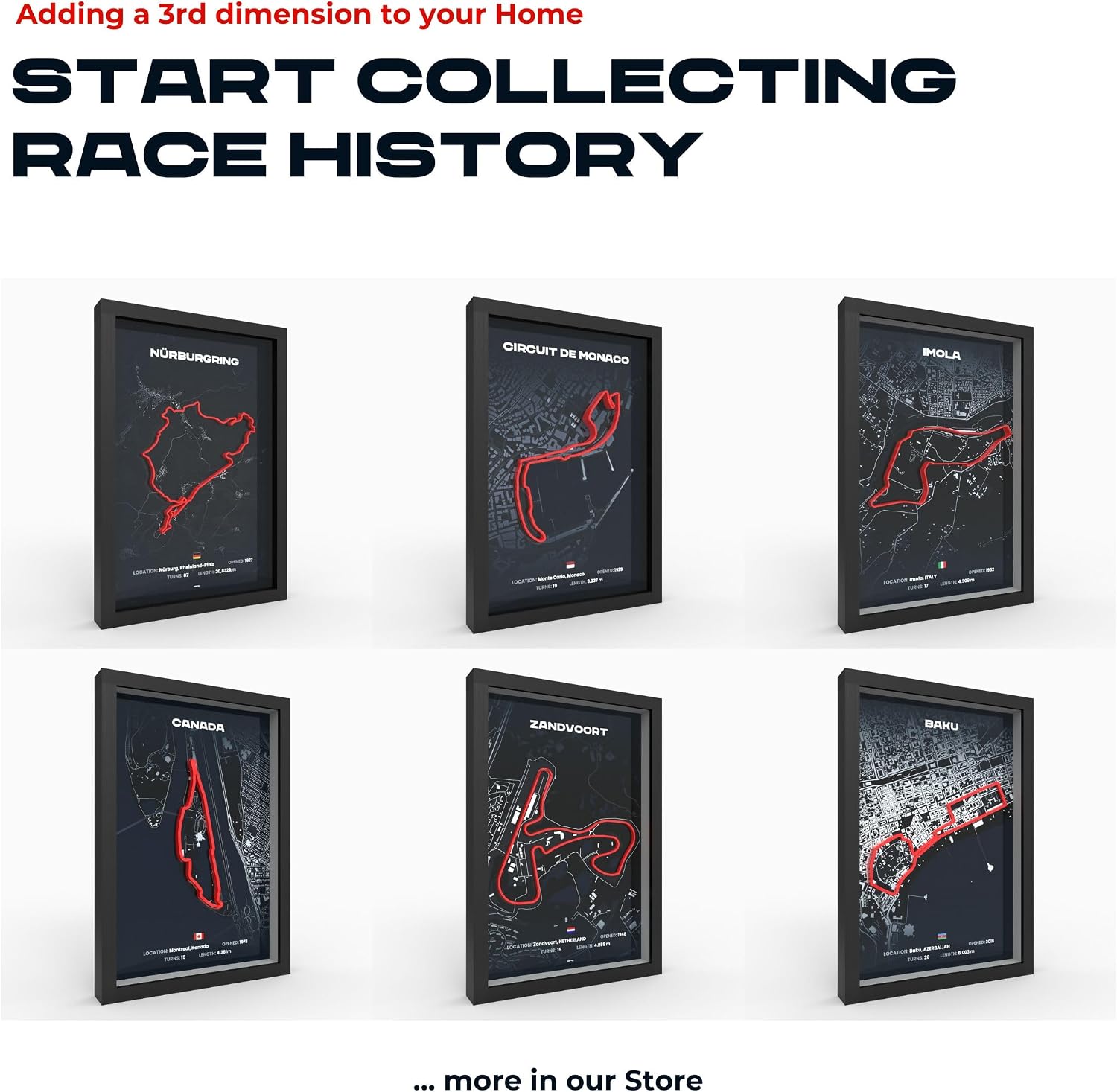 Detalle 2 de A3 Motorsport Poster 3D im Holzrahmen