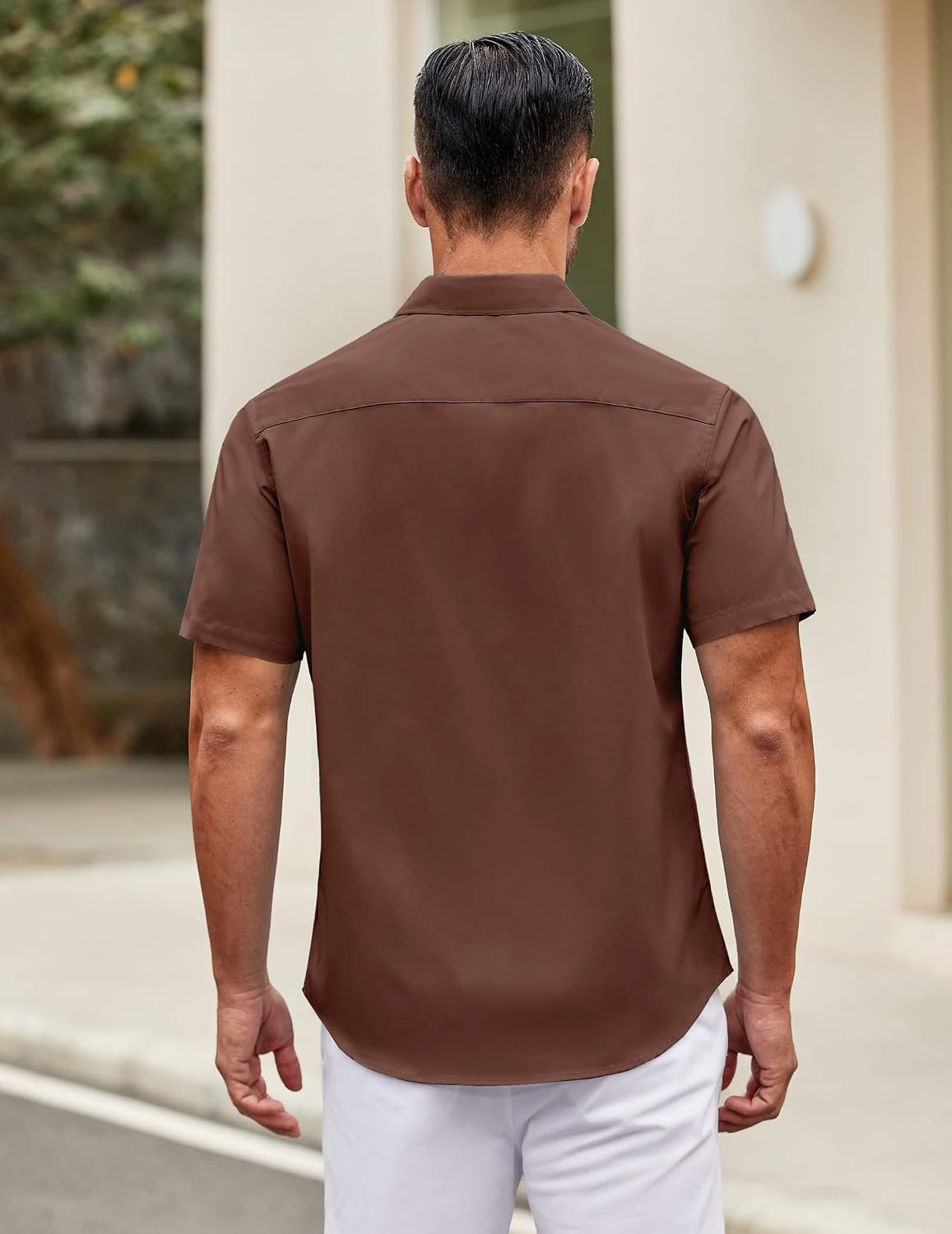 Thumbnail 2 de COOFANDY Men’s Short Sleeve Casual Button Down Shirt with Pocket – Lightweight Summer Dress Shirt