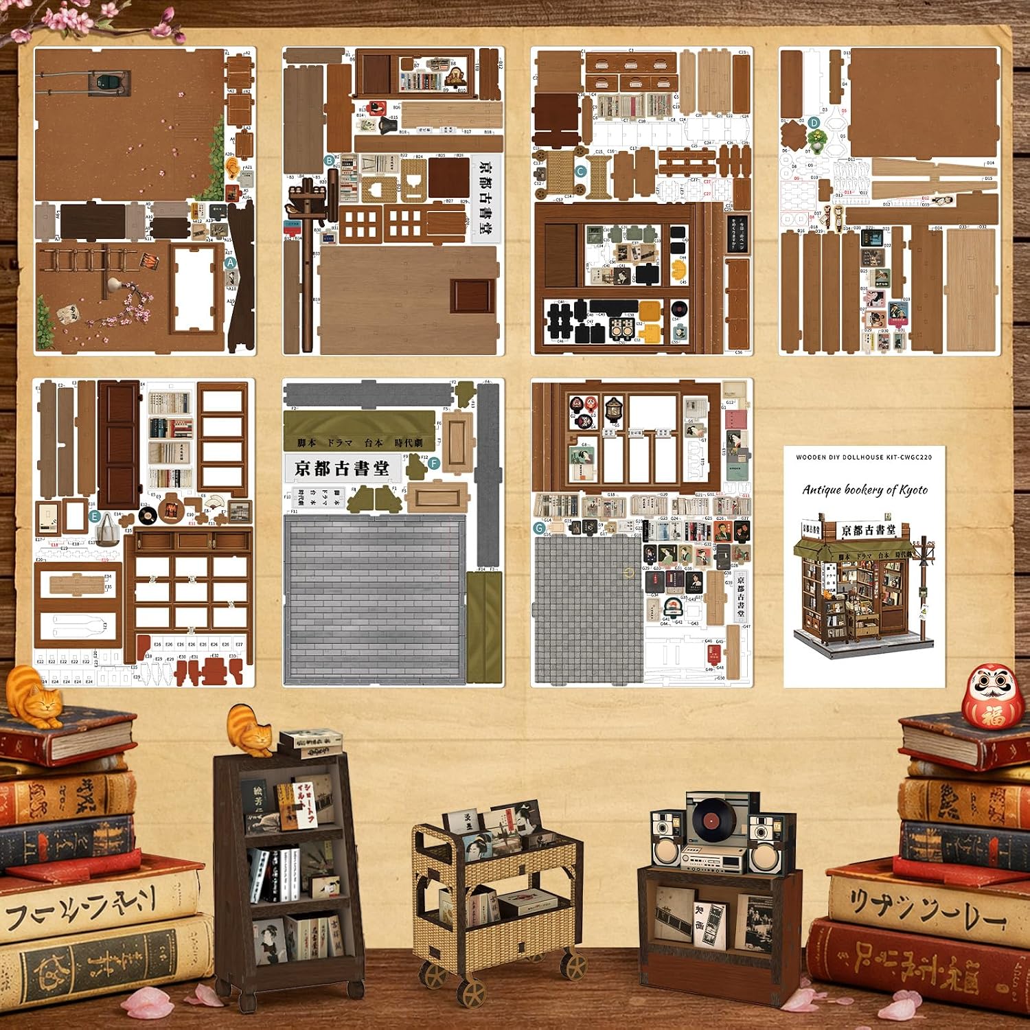Thumbnail 6 de Cutefun Book Nook Kit, Solid Wood