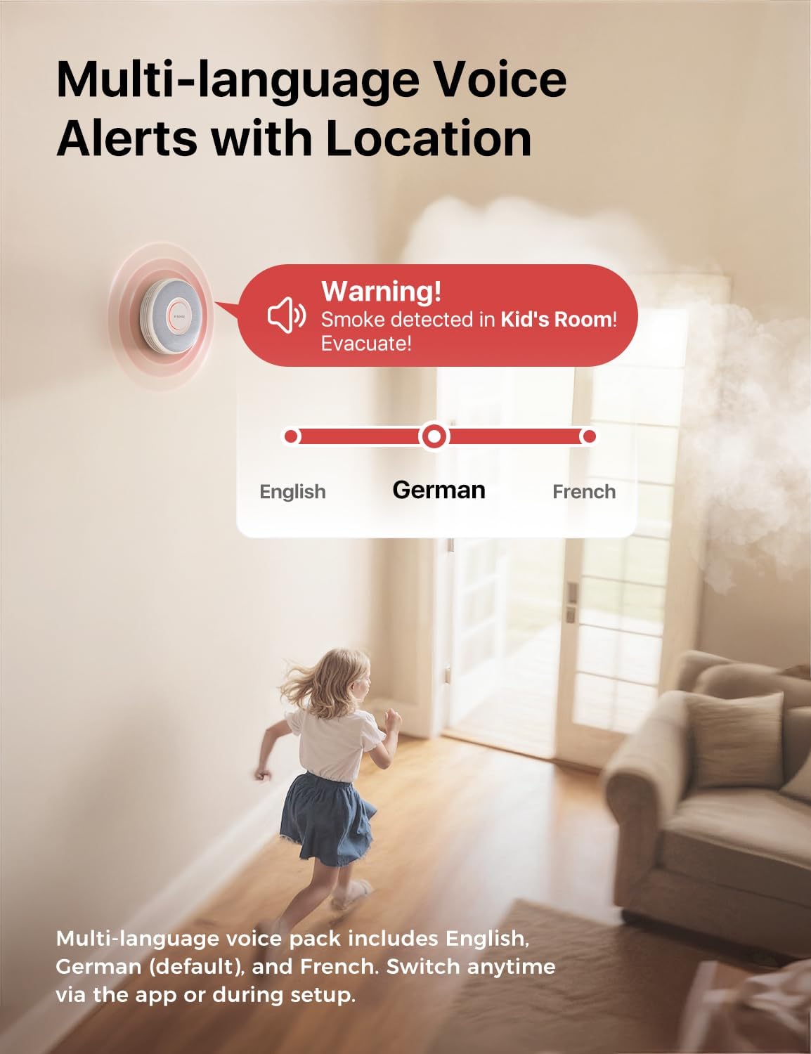 Detalle de X-Sense XS0B-iR Smart Wi‑Fi Smoke Alarm (3‑Pack) with Voice Alerts