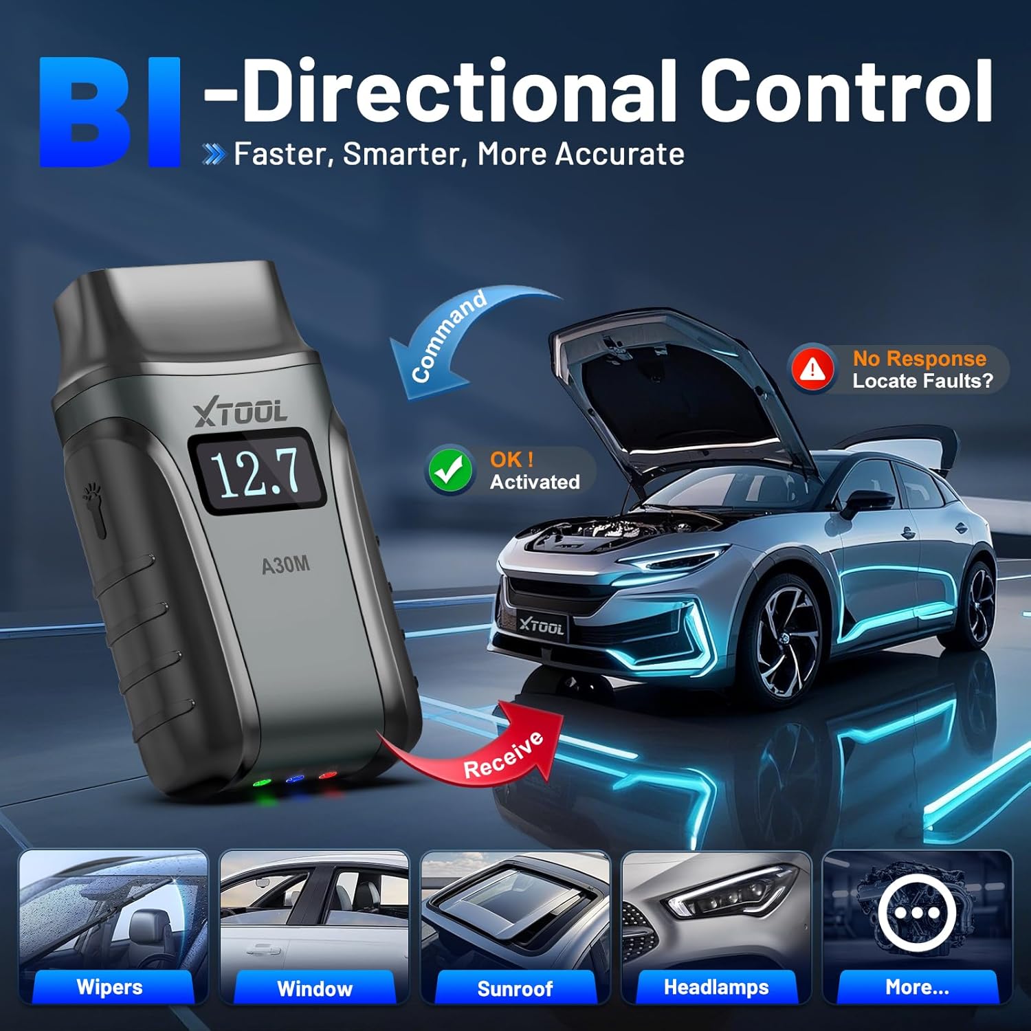 Detalle 2 de XTOOL Anyscan A30M OBD2 scanner, 26 resets