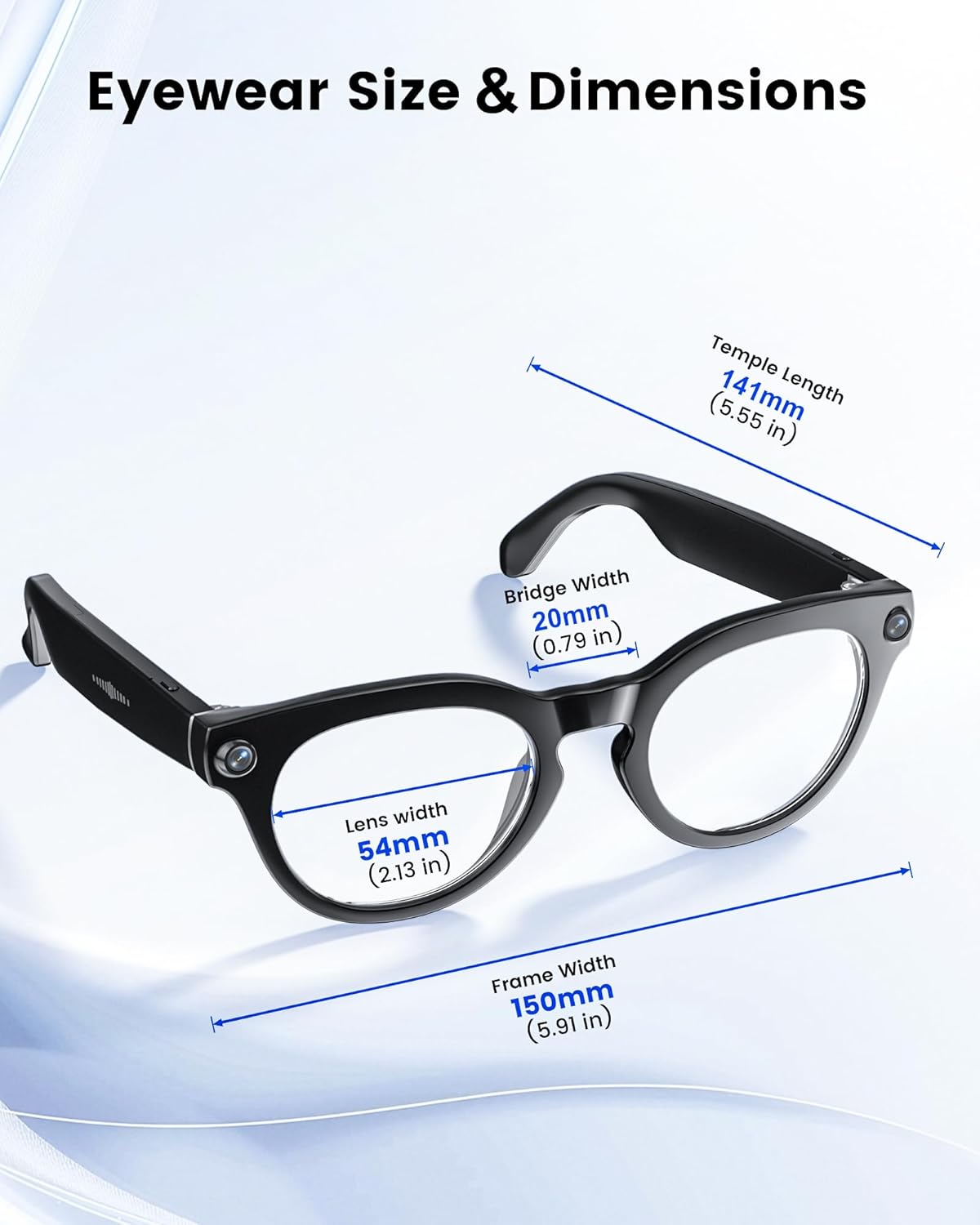 Detalle 2 de Orpnkna Smart Glasses 8MP camera