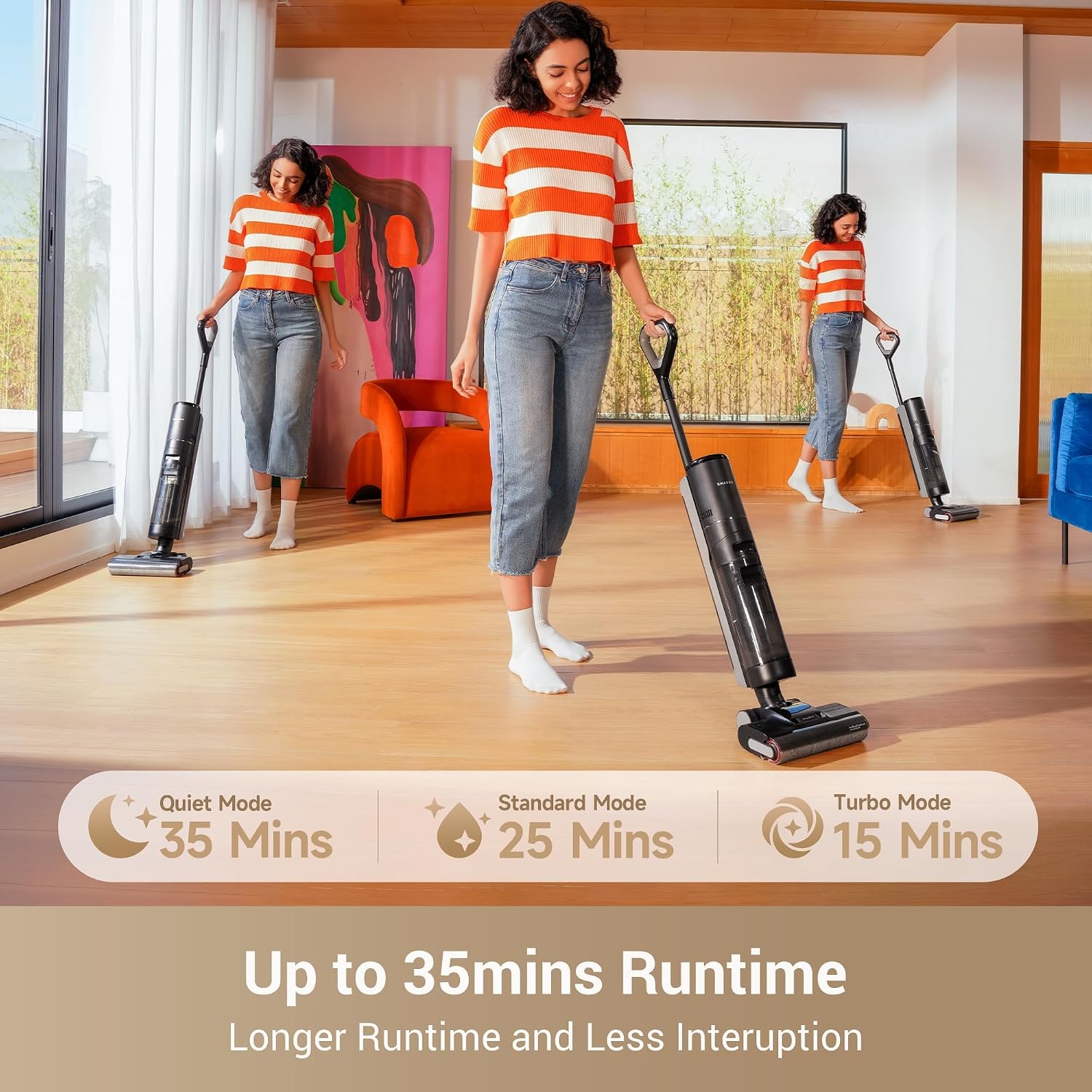 Detalle de dreame G10 Pro HHR20A Wet-Dry Vacuum Mop, 16,000 Pa Suction, Self-Cleaning