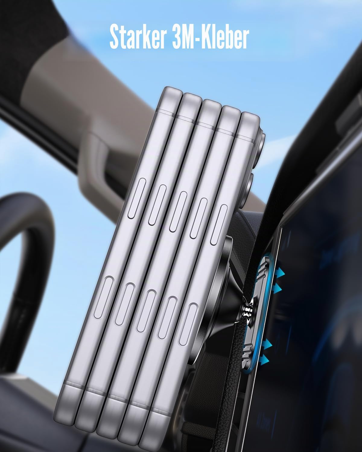 Detalle de APPS2Car Handyhalterung Auto für MagSafe – magnetische KFZ-Halterung mit 360° Drehung