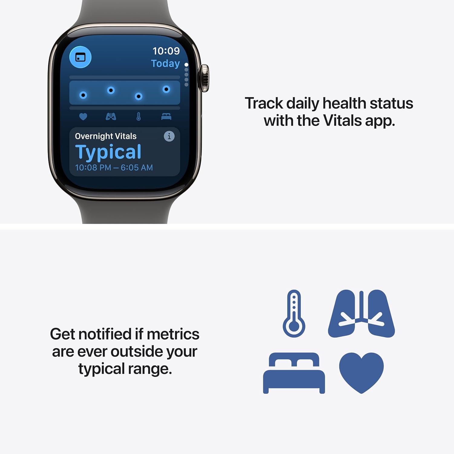 Thumbnail 3 de Apple Watch Series 11 [GPS 46mm] Smartwatch — Jet Black Aluminum with Black Sport Band (M/L)