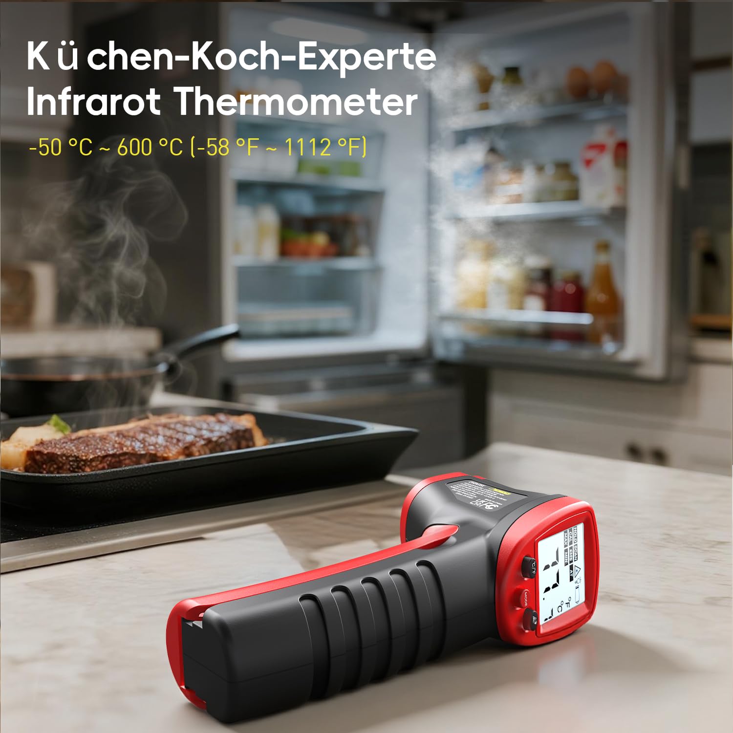 Detalle 2 de Eventek Infrarot-Thermometer −50–600°C 🌡