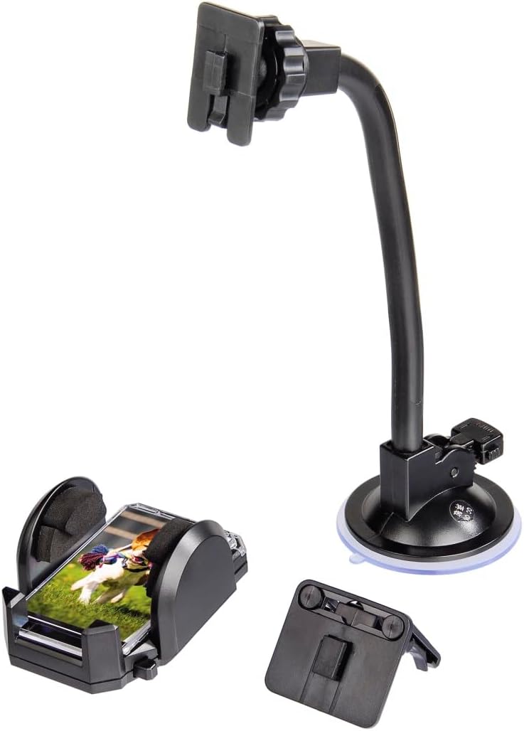 Thumbnail 6 de Hama Handyhalterung Auto für Lüftung & Scheibe, universal bis 11 cm Breite – 360° drehbar, Klemmhalter & Saugnapf (schwarz)